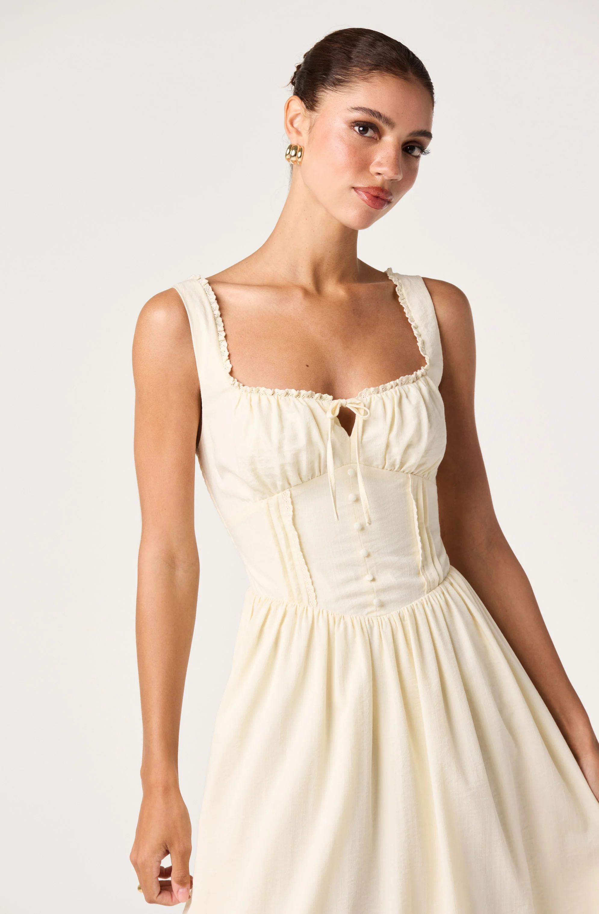 Sahana Crochet Trim Milkmaid Dress - Image 2