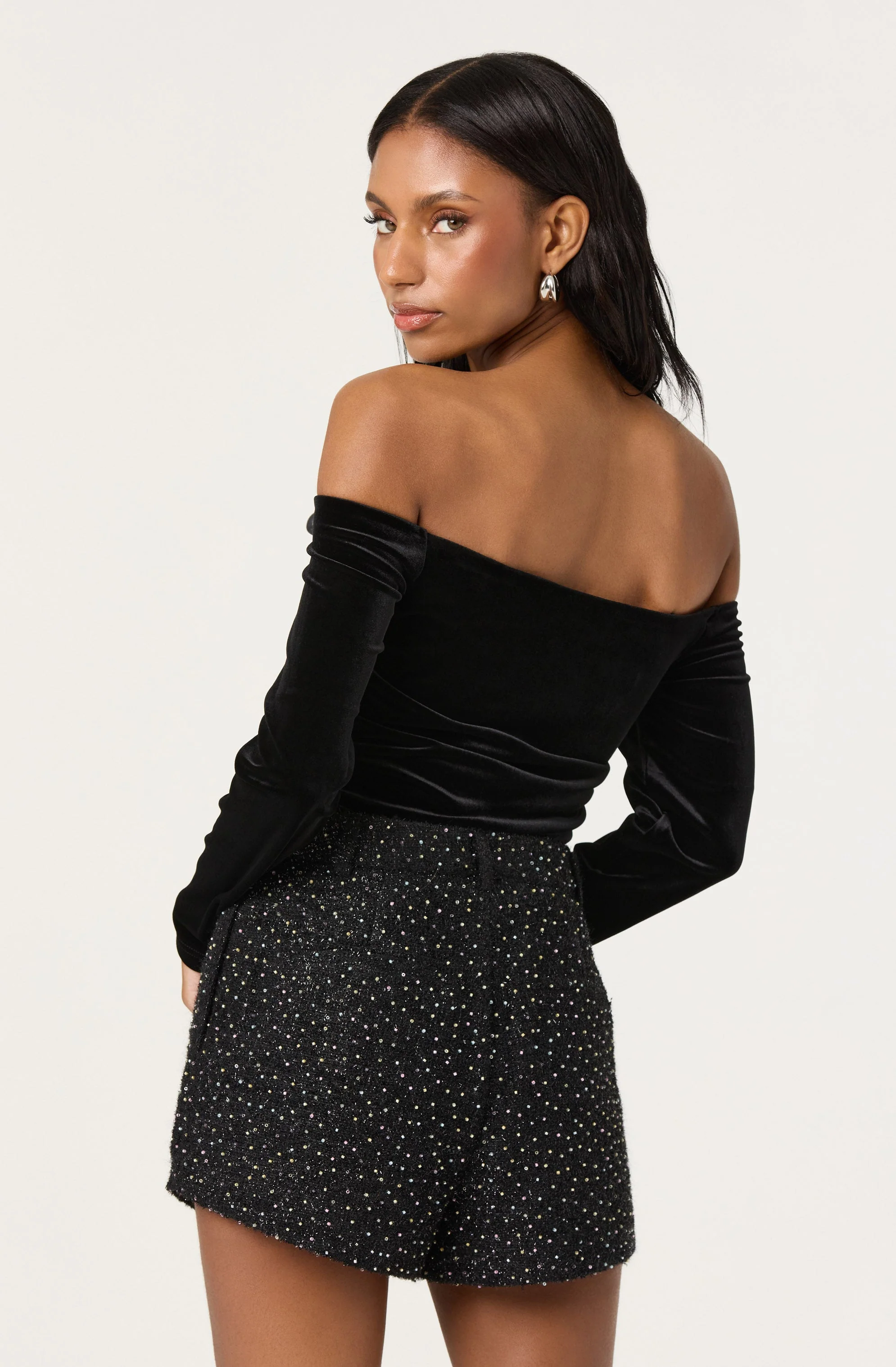 Salem Velvet Off Shoulder Top - Image 4