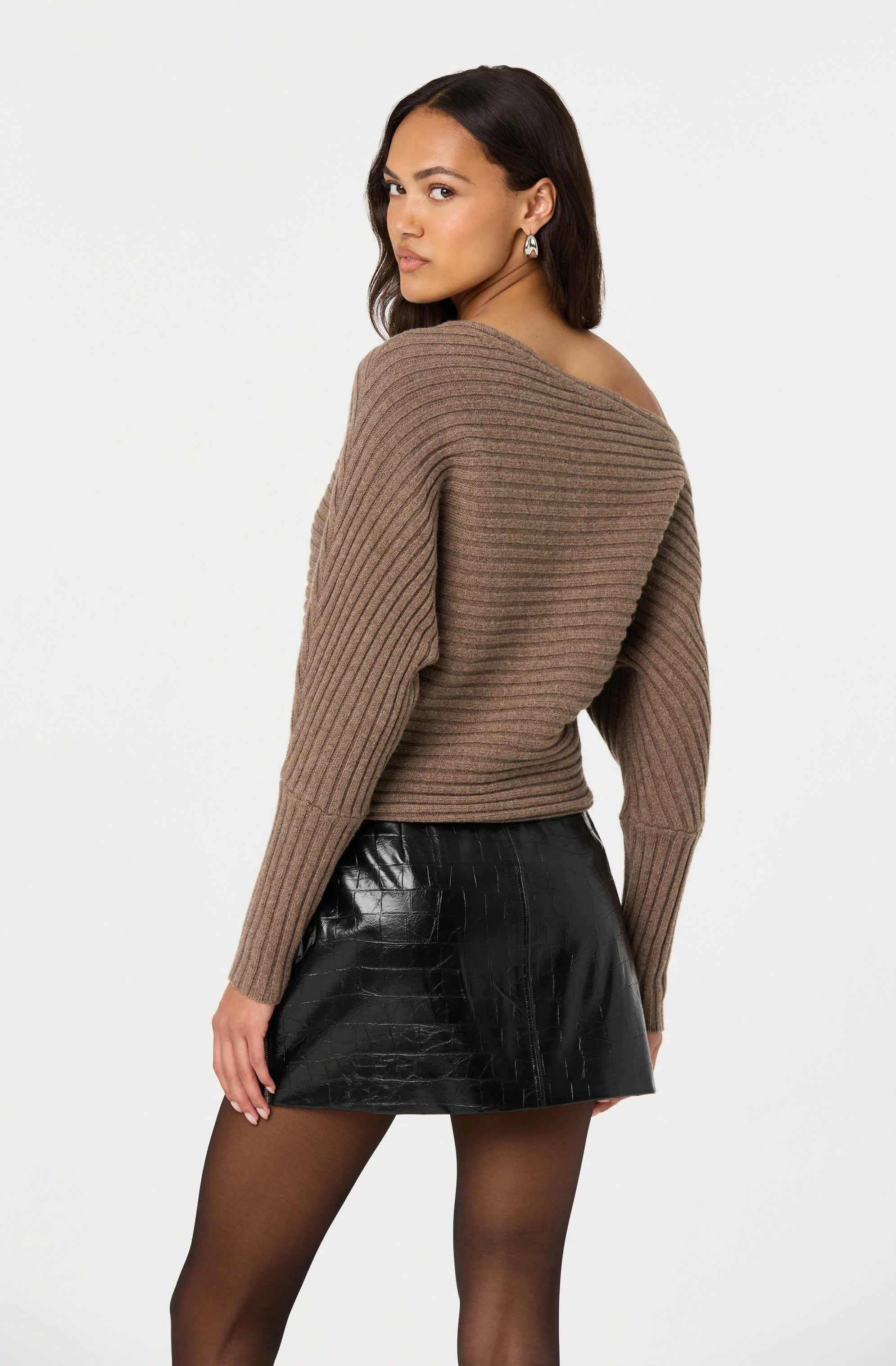 Samaria Off Shoulder Dolman Sweater - Image 4