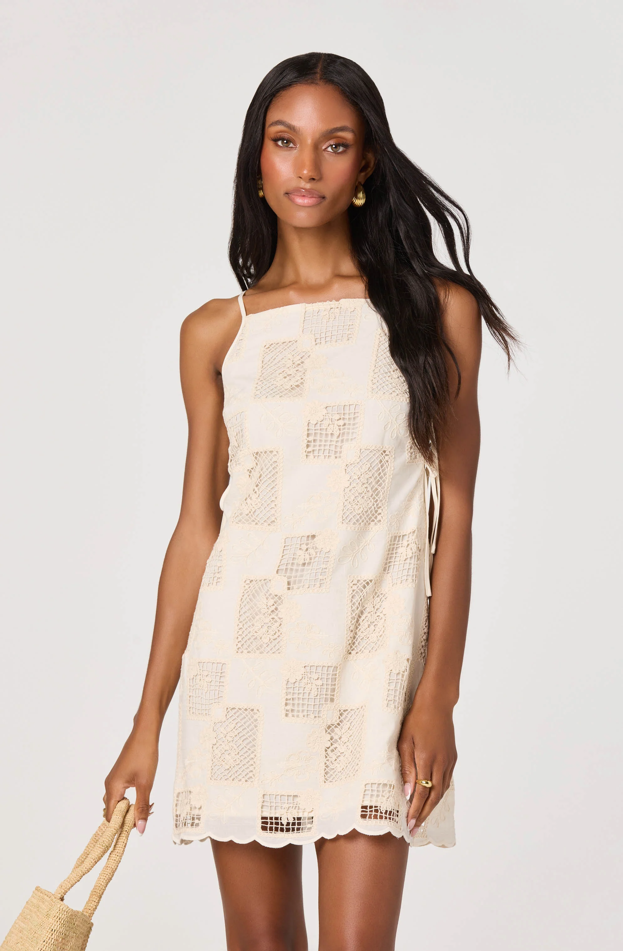 Samira Embroidered Eyelet Mini Dress - Image 5