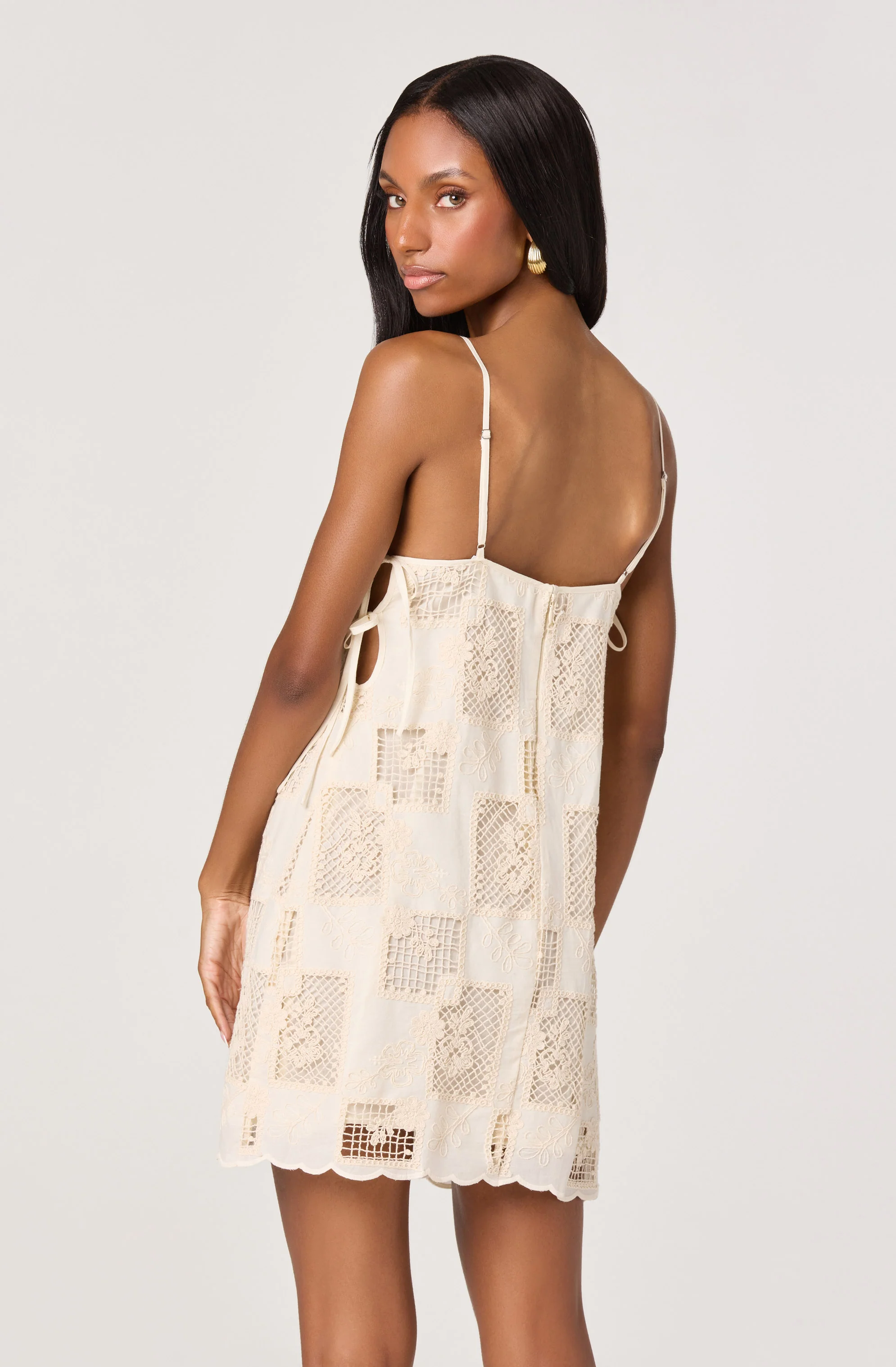Samira Embroidered Eyelet Mini Dress - Image 6