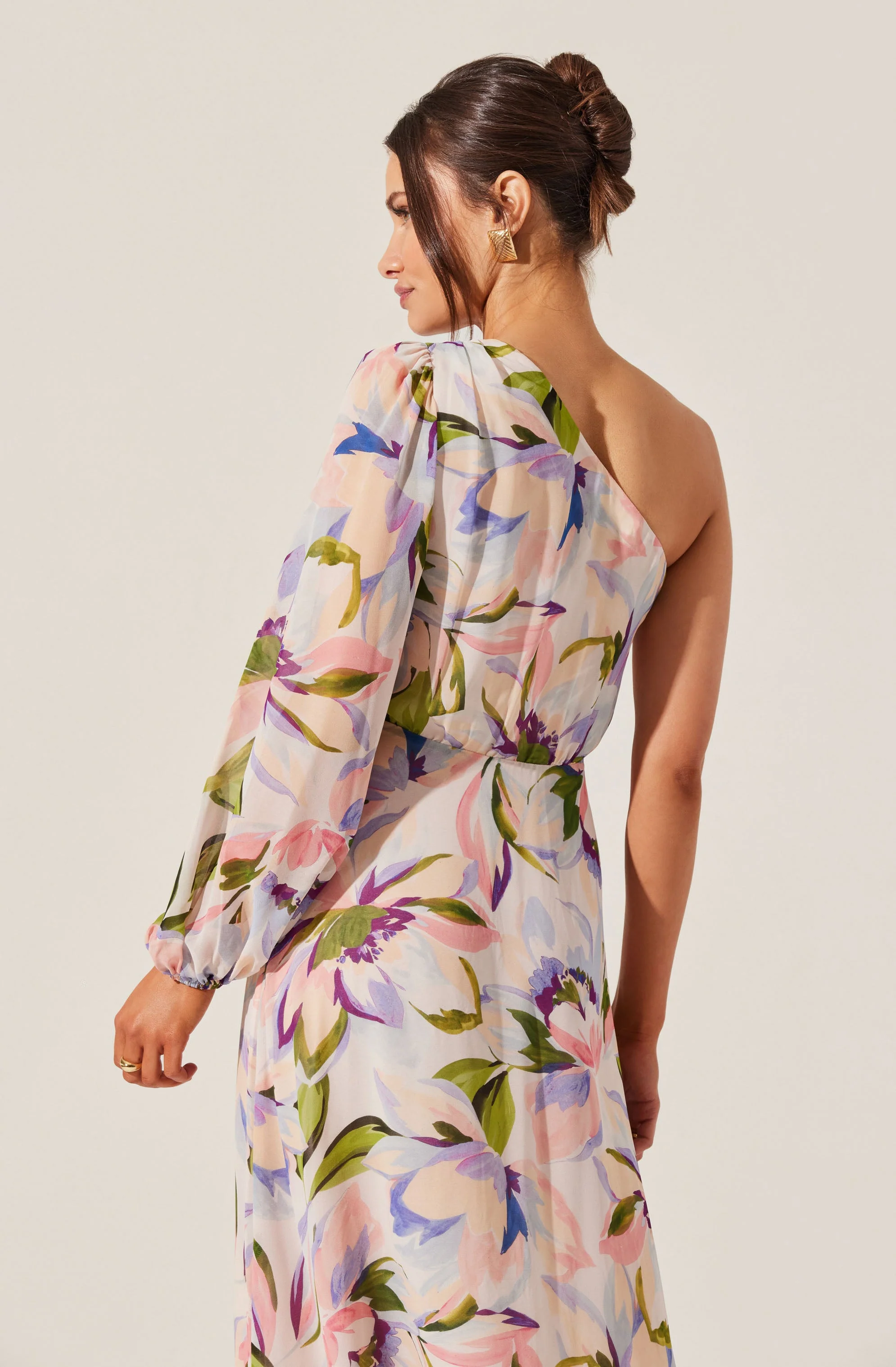 Sandersonia Floral One Shoulder Dress - Image 4