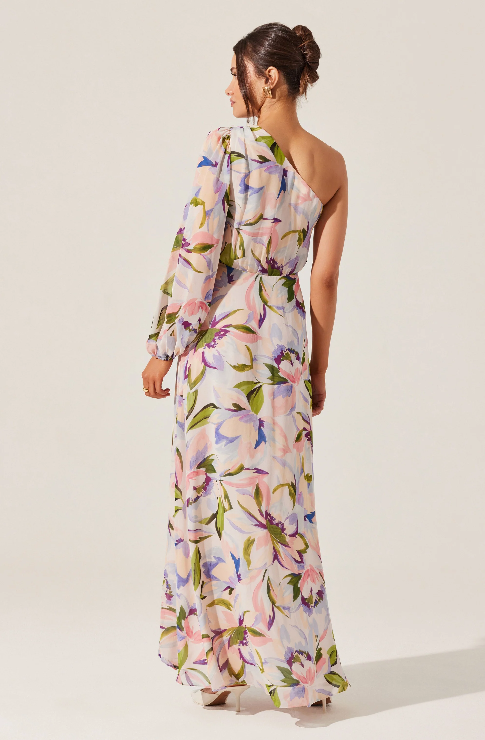 Sandersonia Floral One Shoulder Dress - Image 6