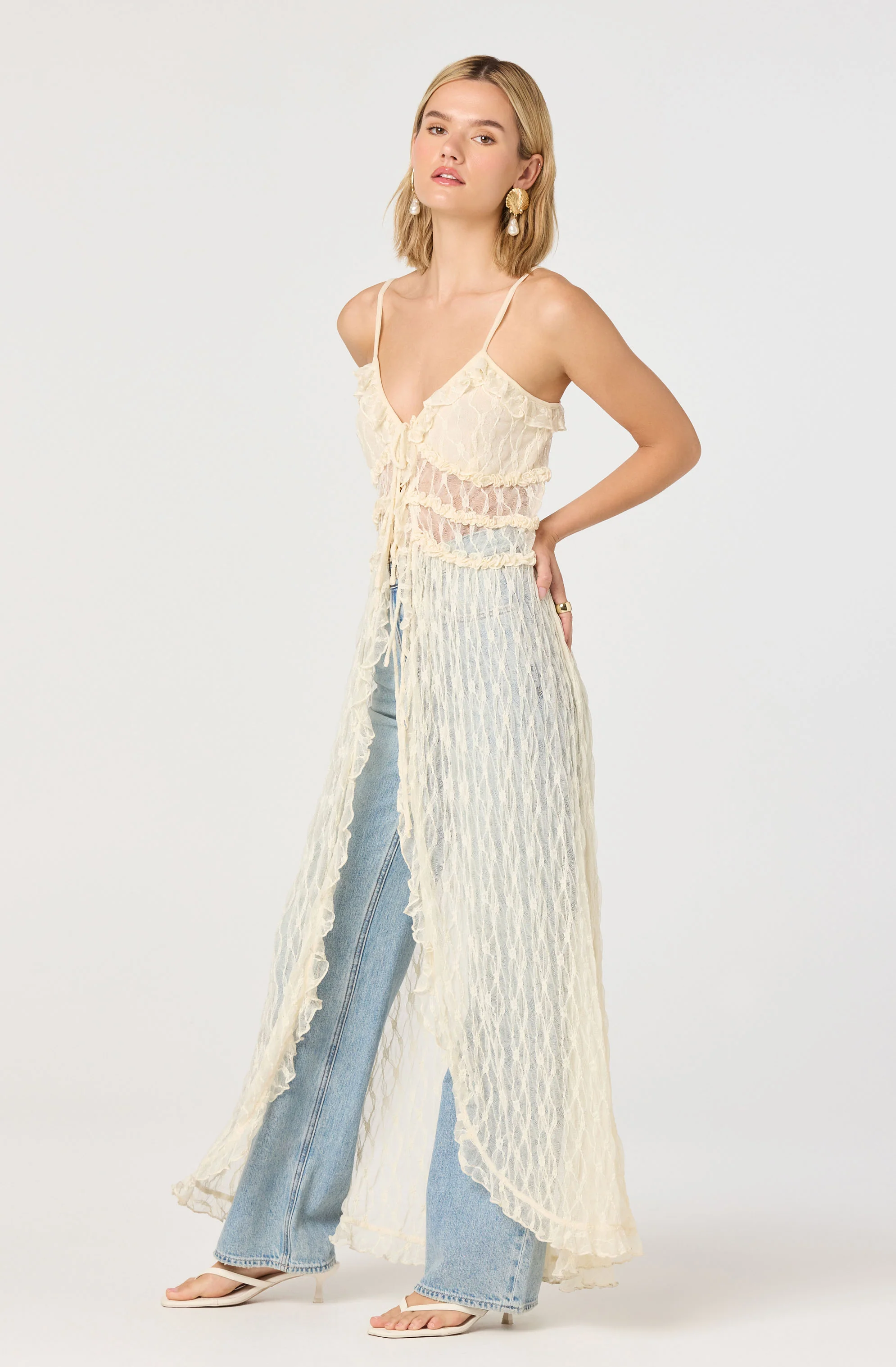 Sariyah Lace Flyaway Maxi Tunic Top - Image 5