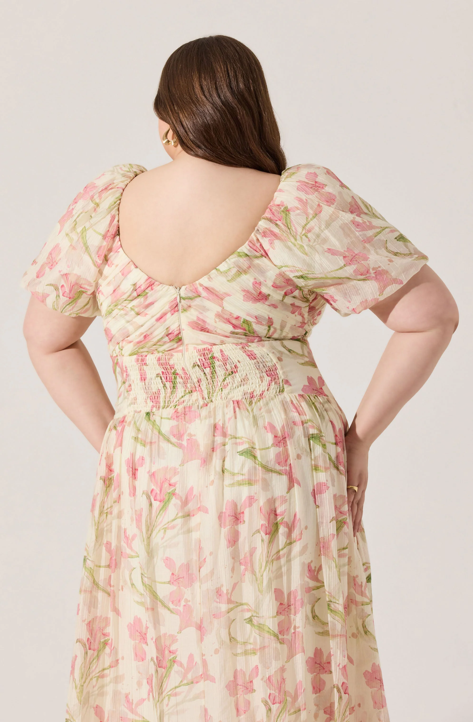 Sasilia Floral Puff Sleeve Dress - Image 12
