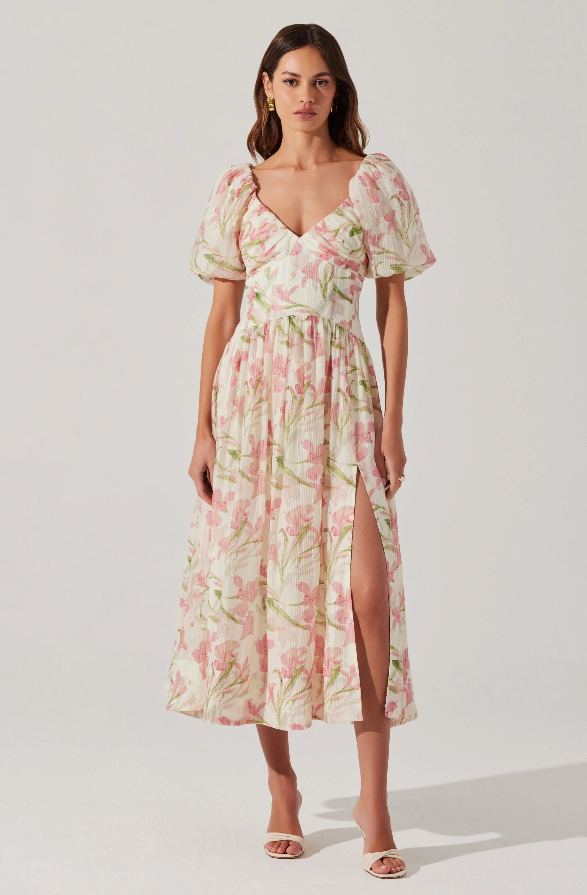 Sasilia Floral Puff Sleeve Dress - Image 3