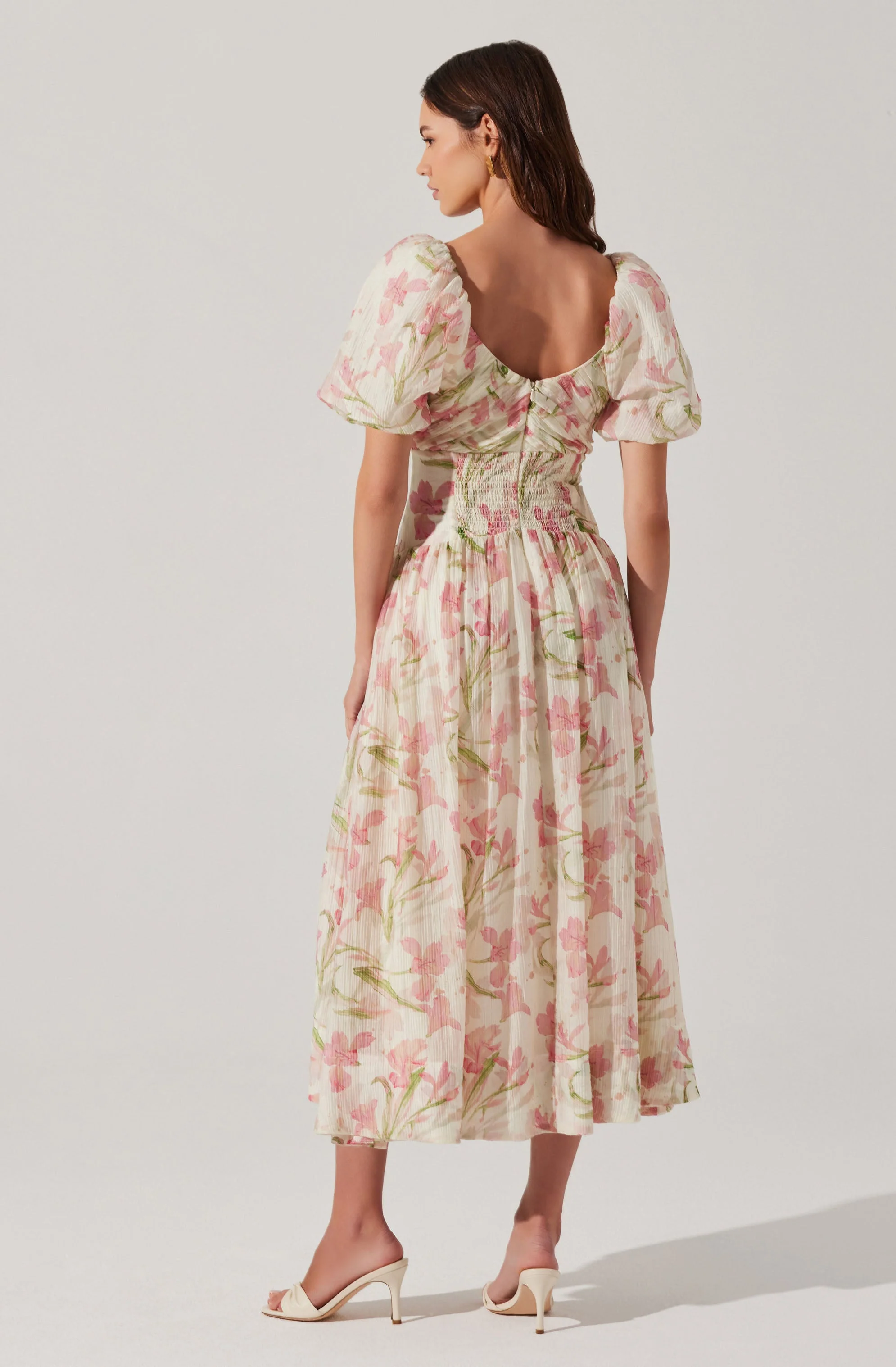 Sasilia Floral Puff Sleeve Dress - Image 4