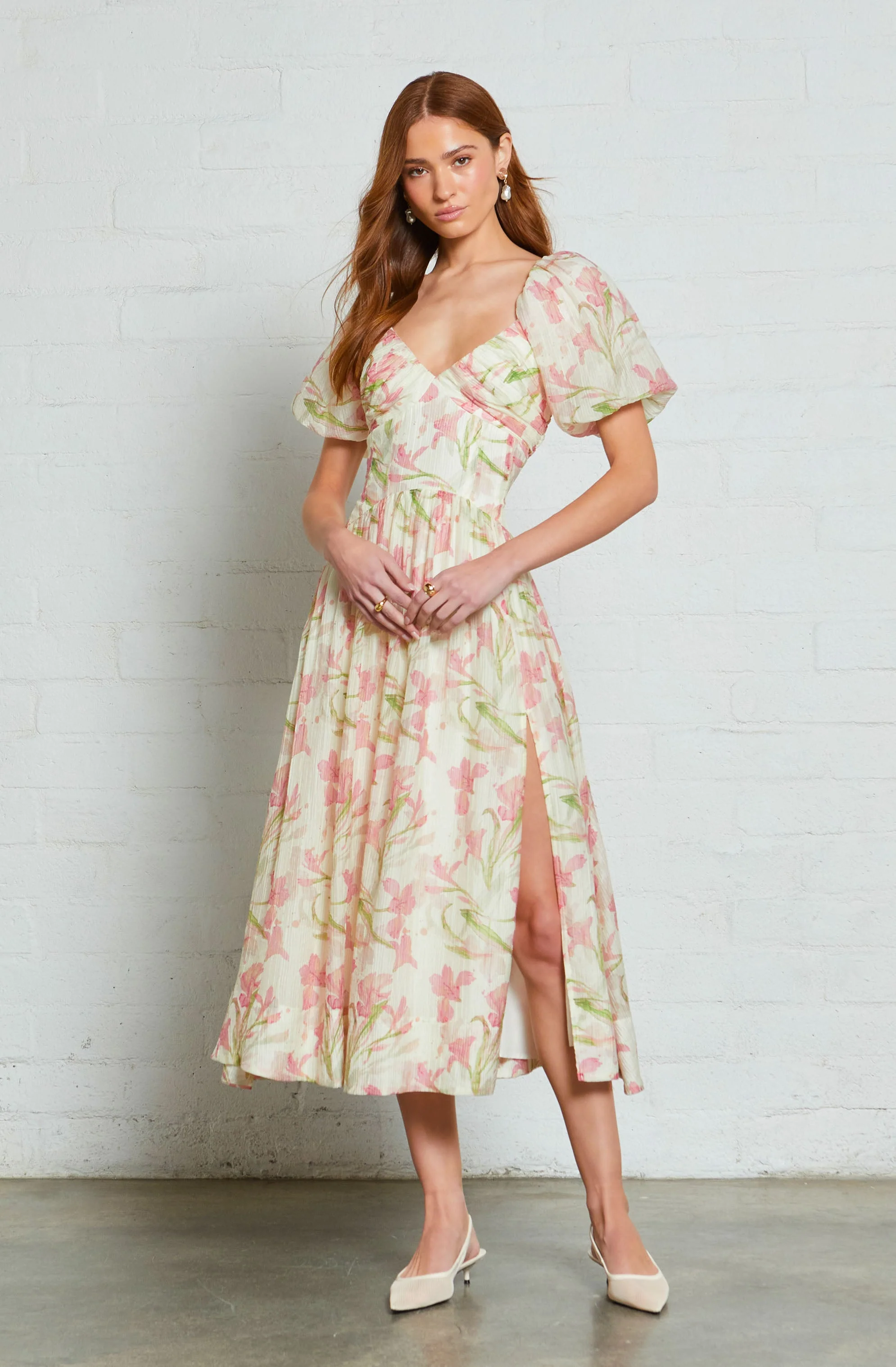 Sasilia Floral Puff Sleeve Dress - Image 6