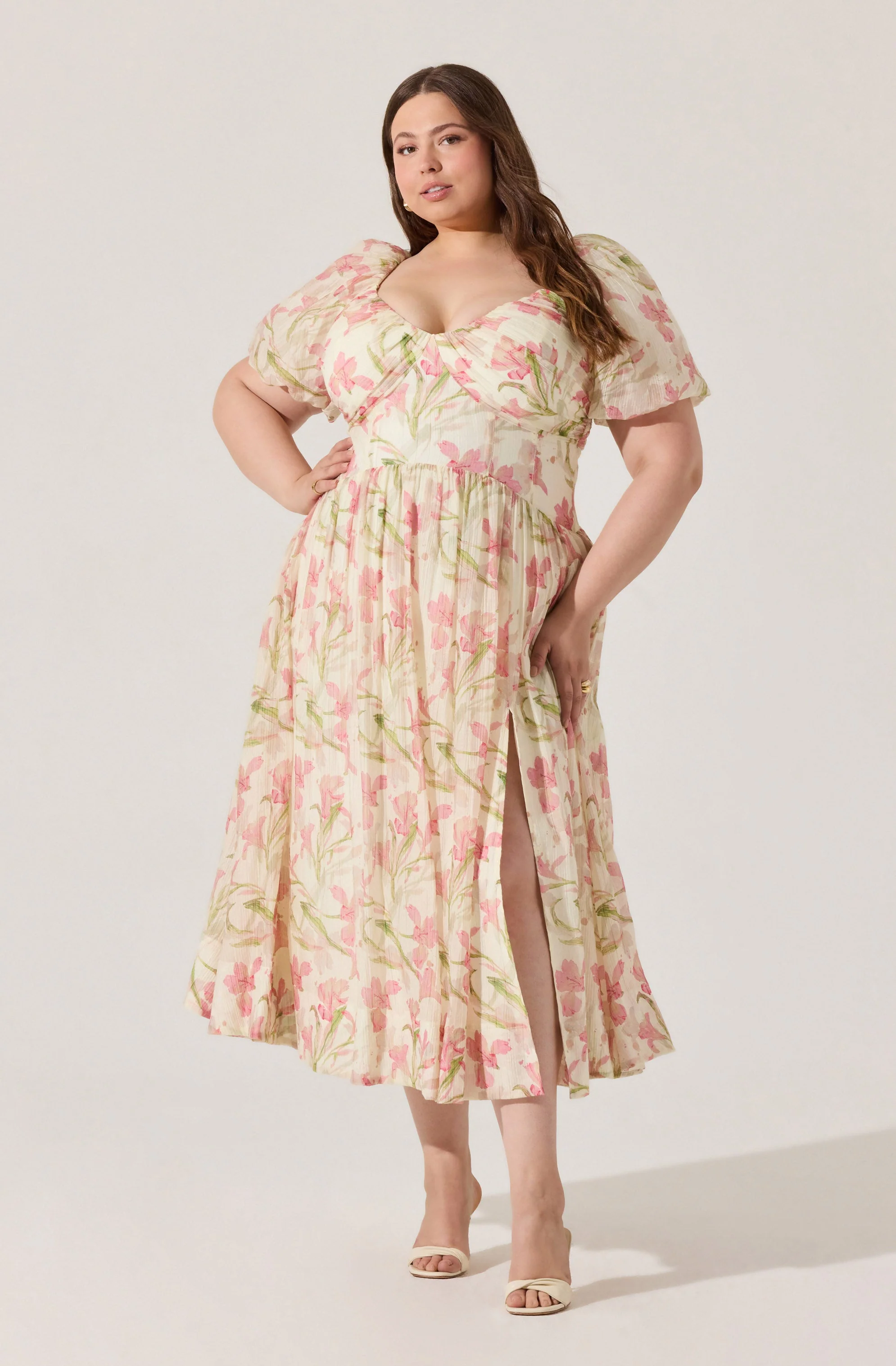 Sasilia Floral Puff Sleeve Dress - Image 7