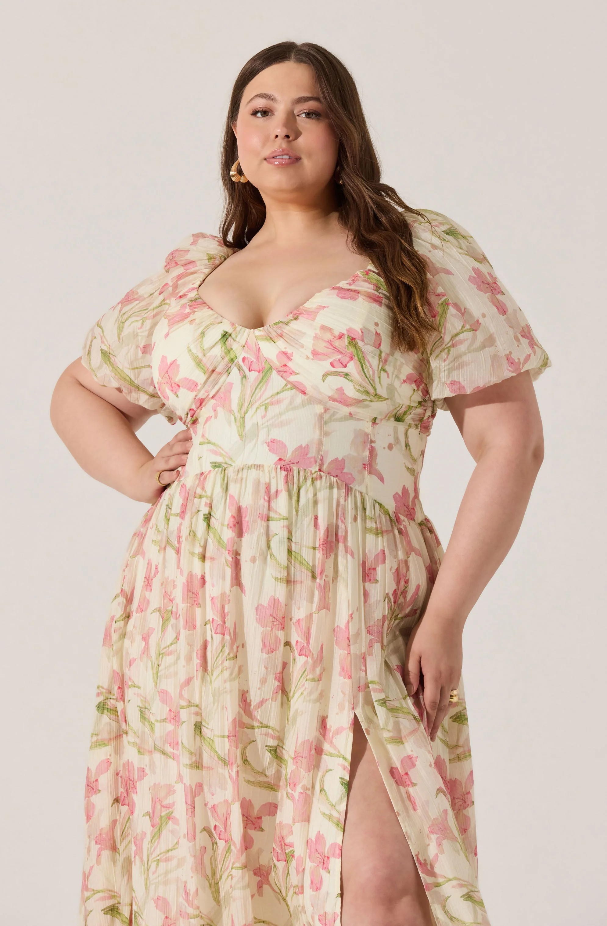 Sasilia Floral Puff Sleeve Dress - Image 8