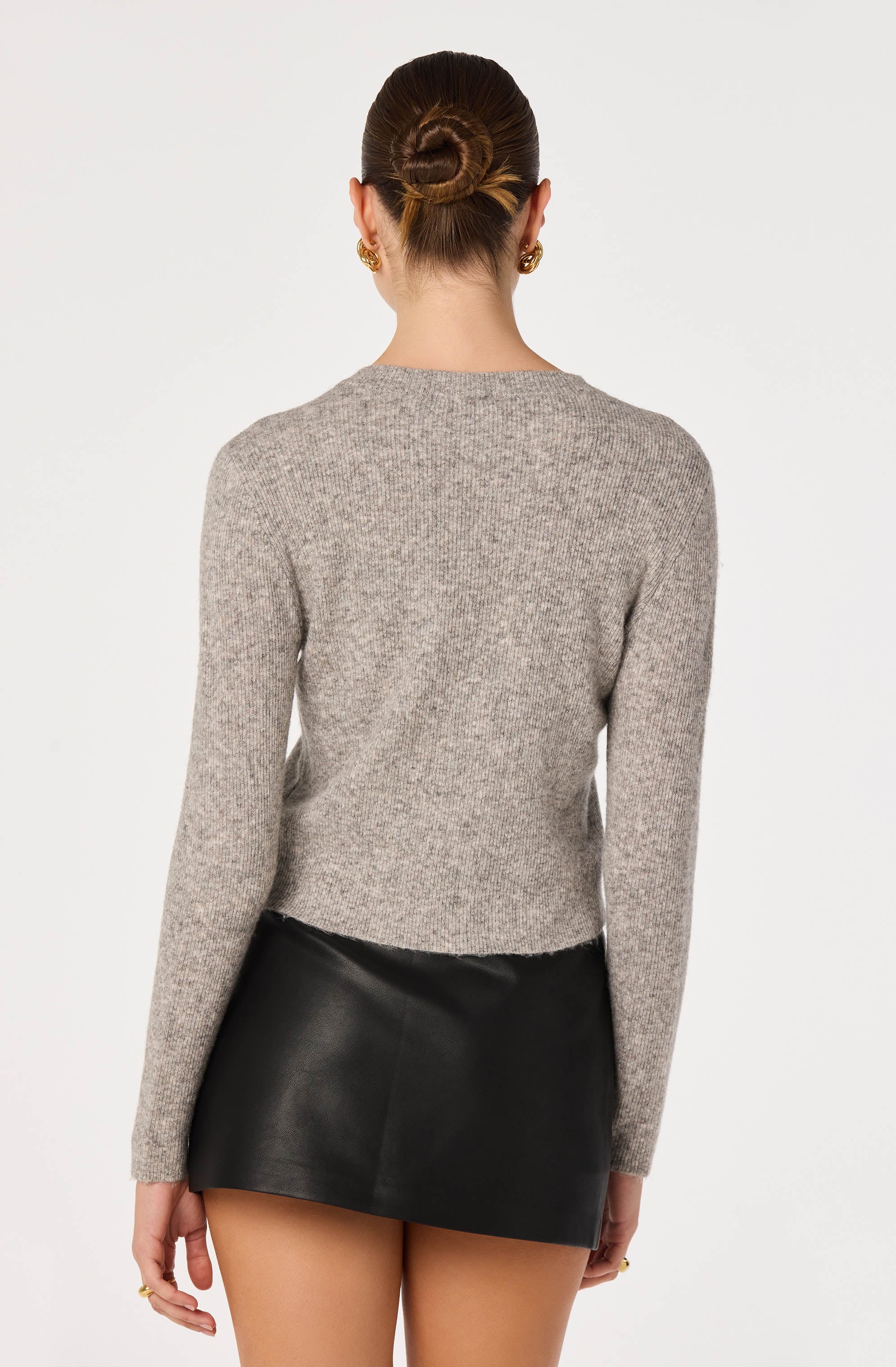 Ribbed Bow Adorned Cardigan - Image 5