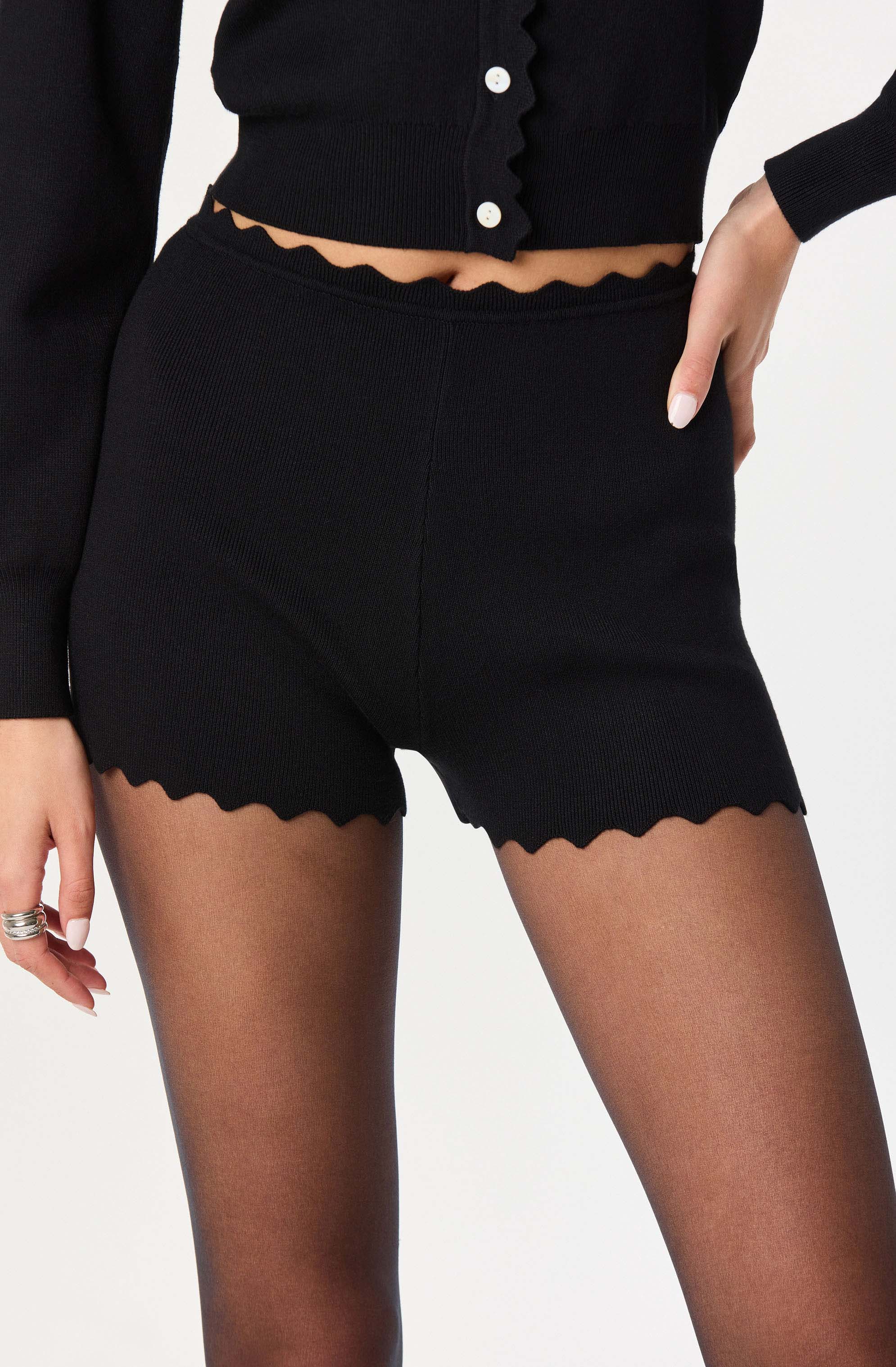 Scalloped Trim Sweater Shorts - Image 18
