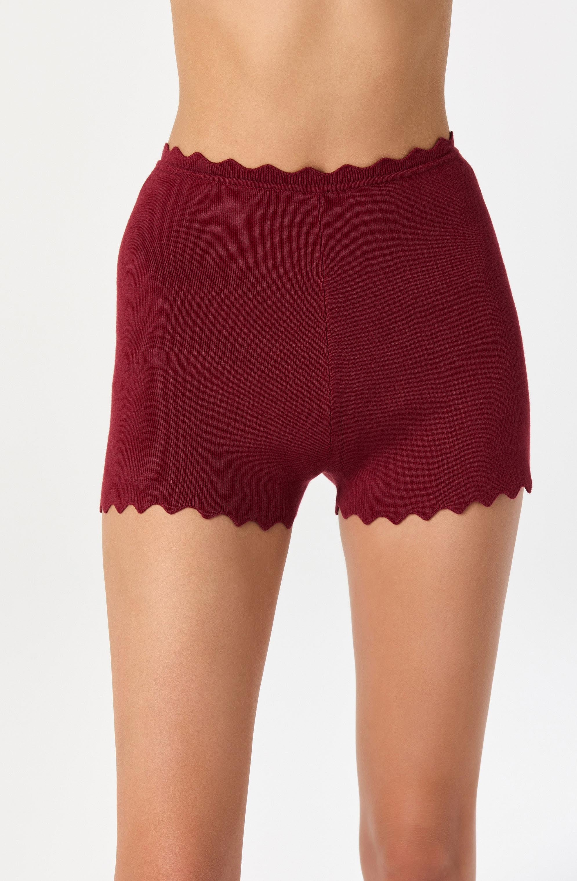 Scalloped Trim Sweater Shorts - Image 9