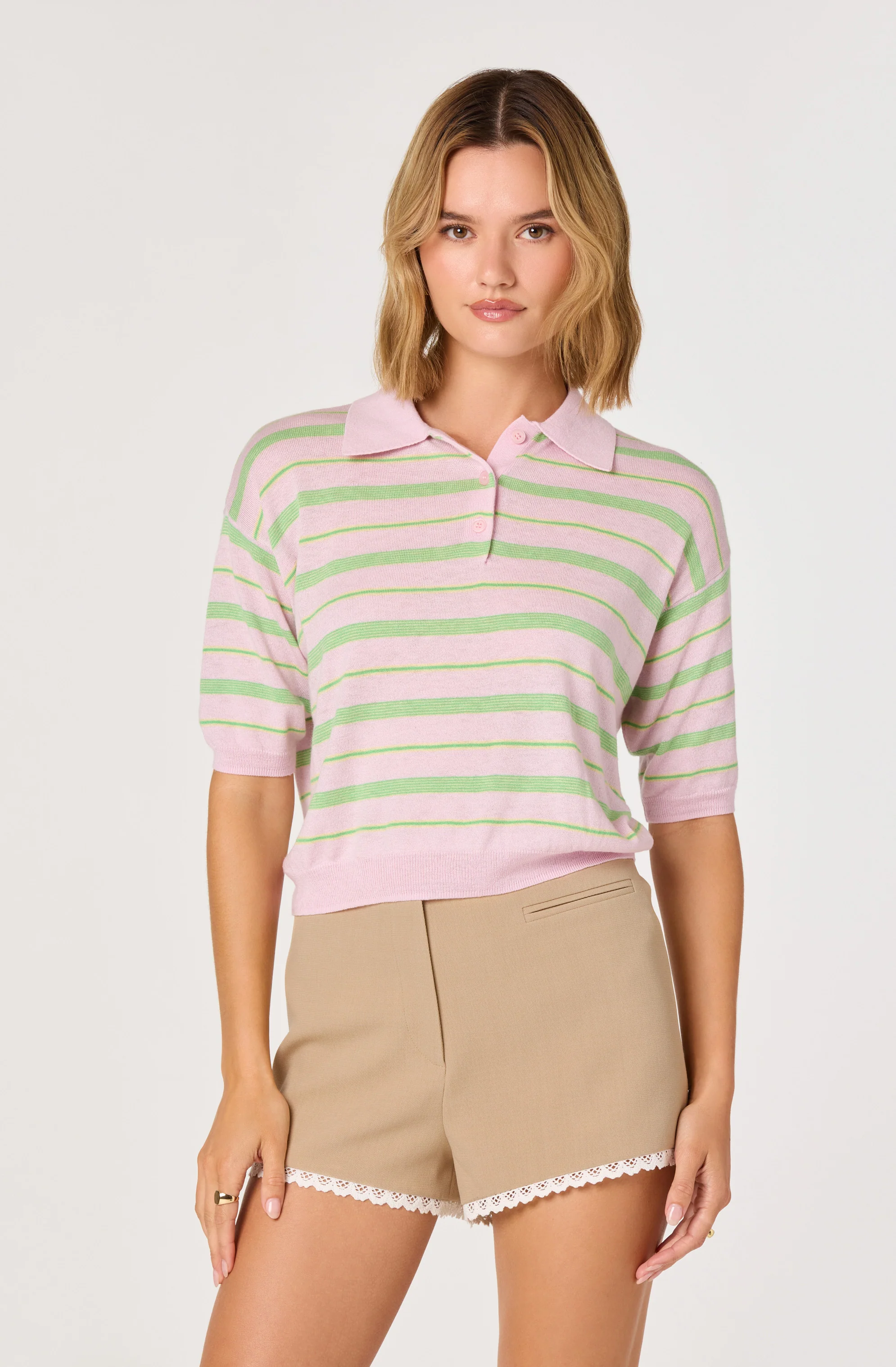 Scottie Striped Knit Polo Sweater - Image 13
