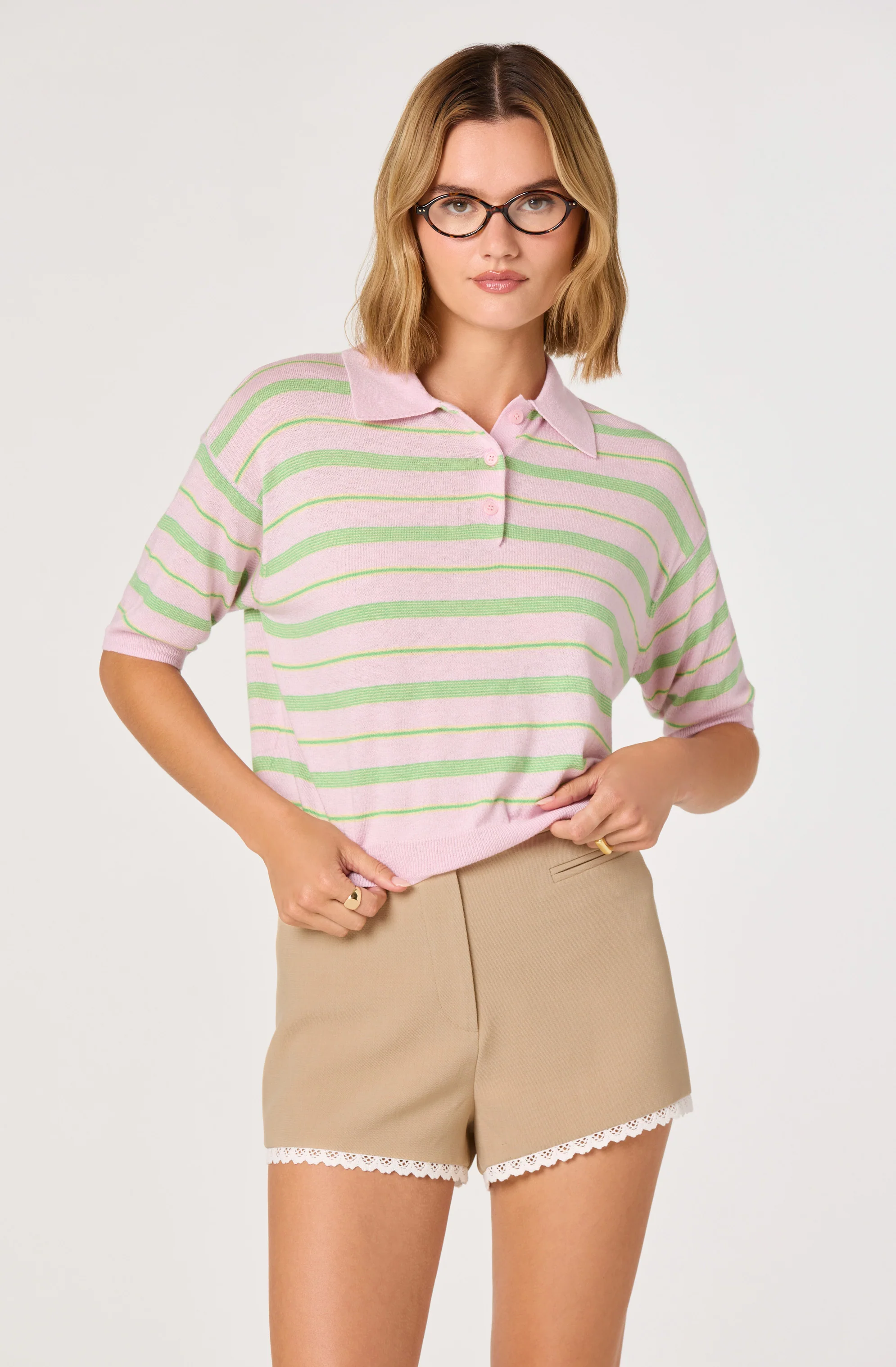 Scottie Striped Knit Polo Sweater - Image 15