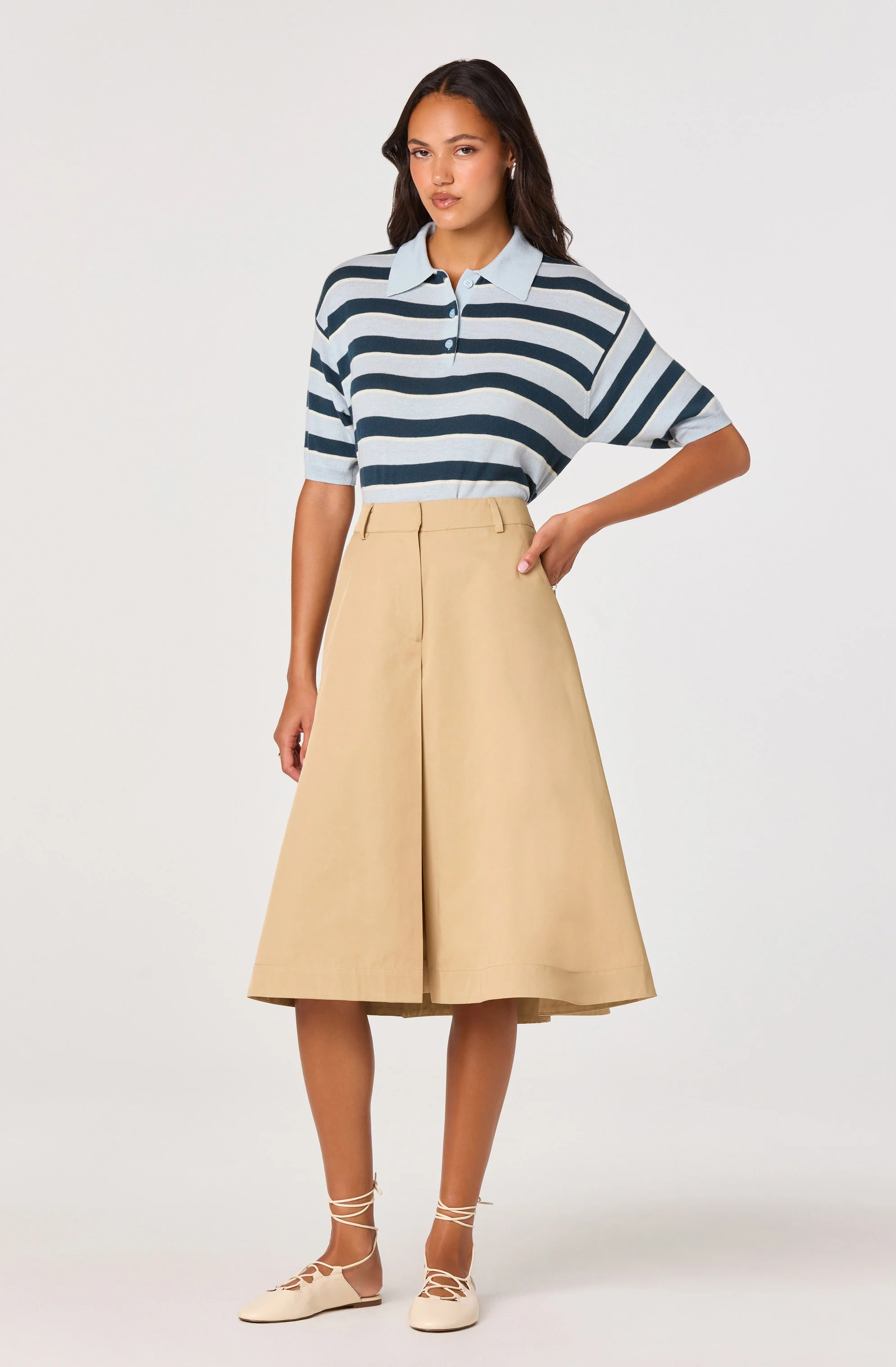 Scottie Striped Knit Polo Sweater - Image 2