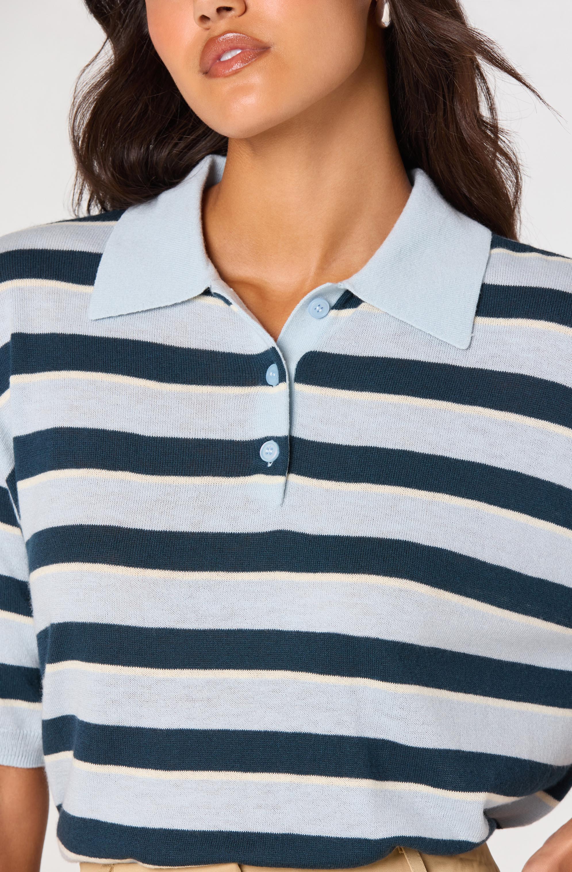 Scottie Striped Knit Polo Sweater - Image 4