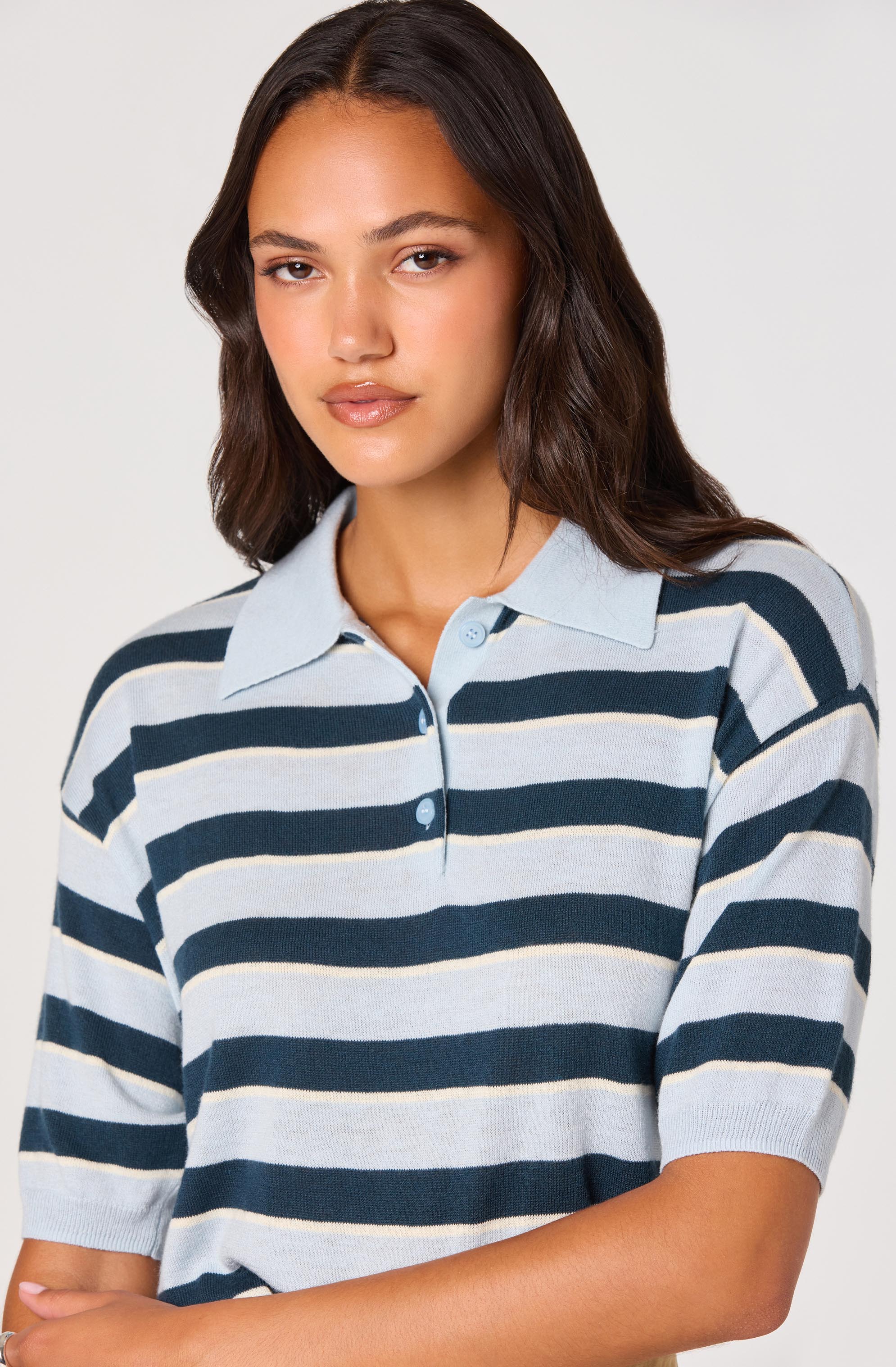 Scottie Striped Knit Polo Sweater - Image 6