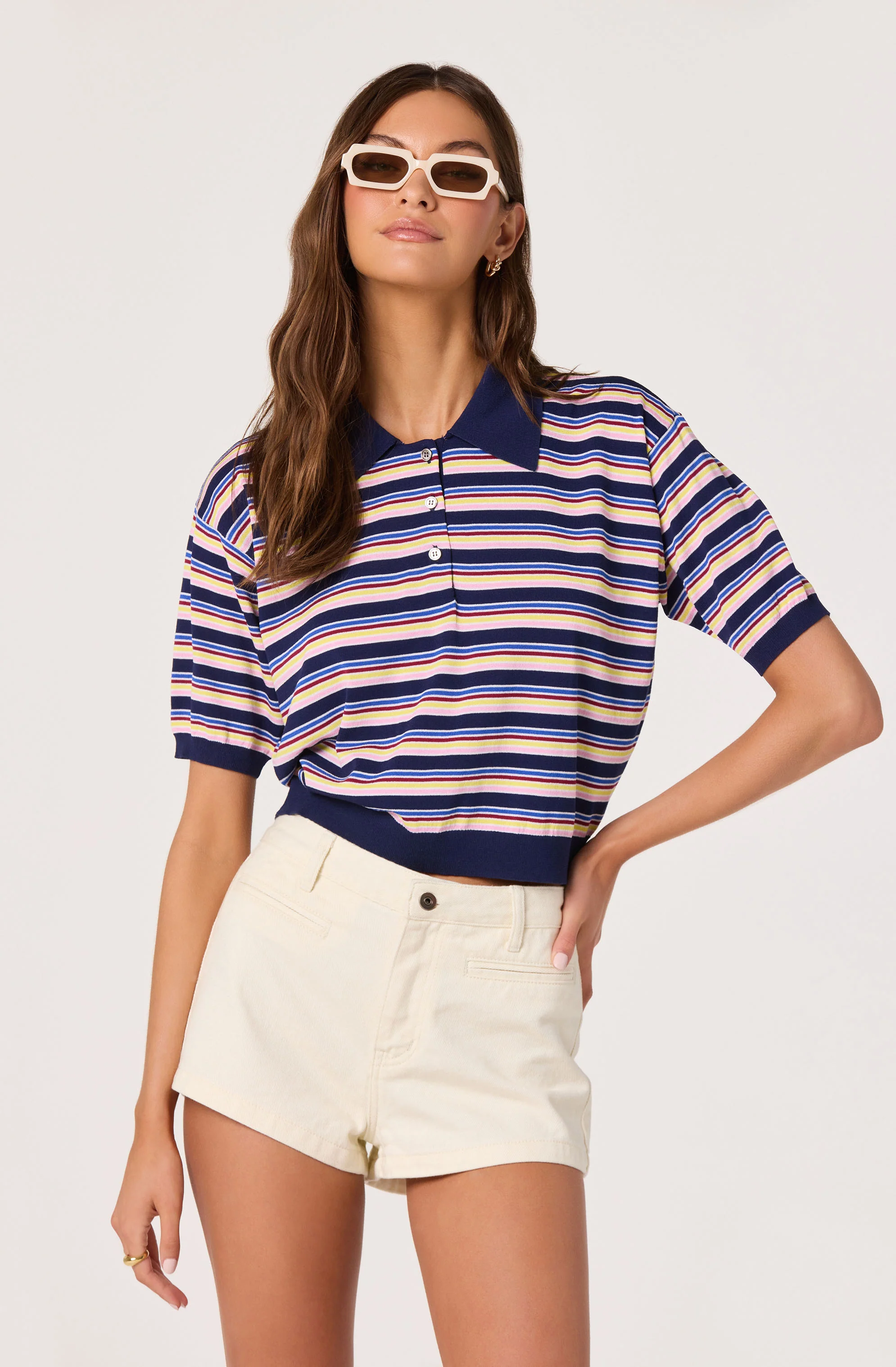 Scottie Striped Knit Polo Sweater - Image 7