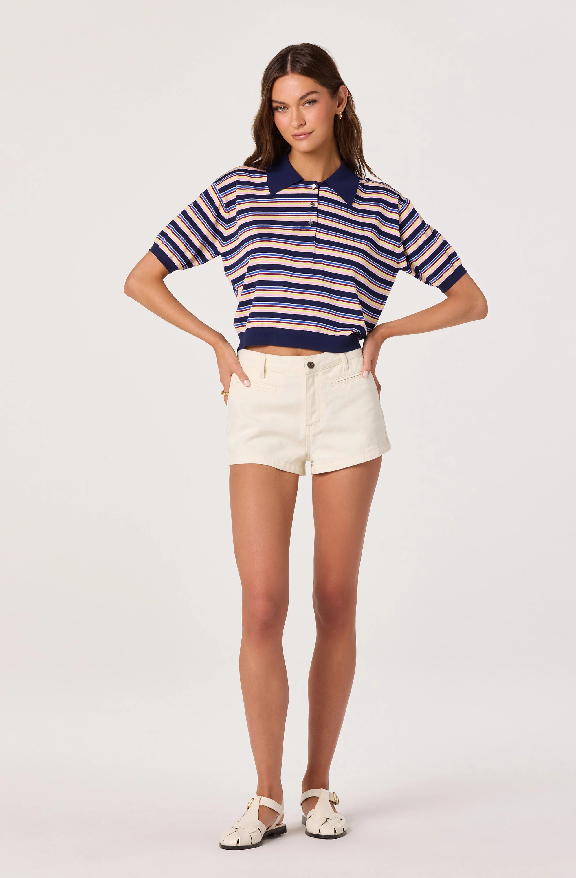 Scottie Striped Knit Polo Sweater - Image 8