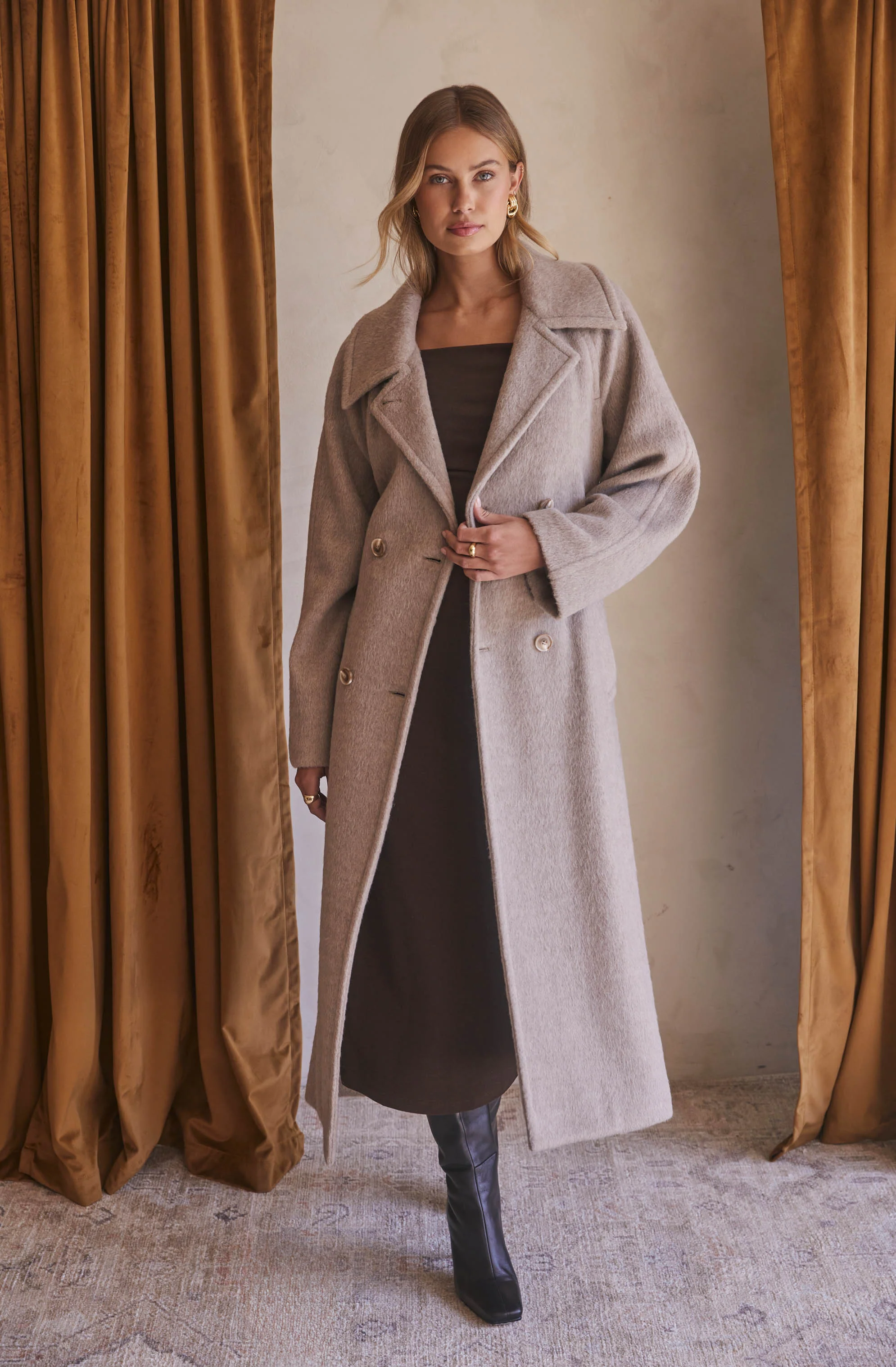 Seeley Double Breasted Longline Coat - Image 6