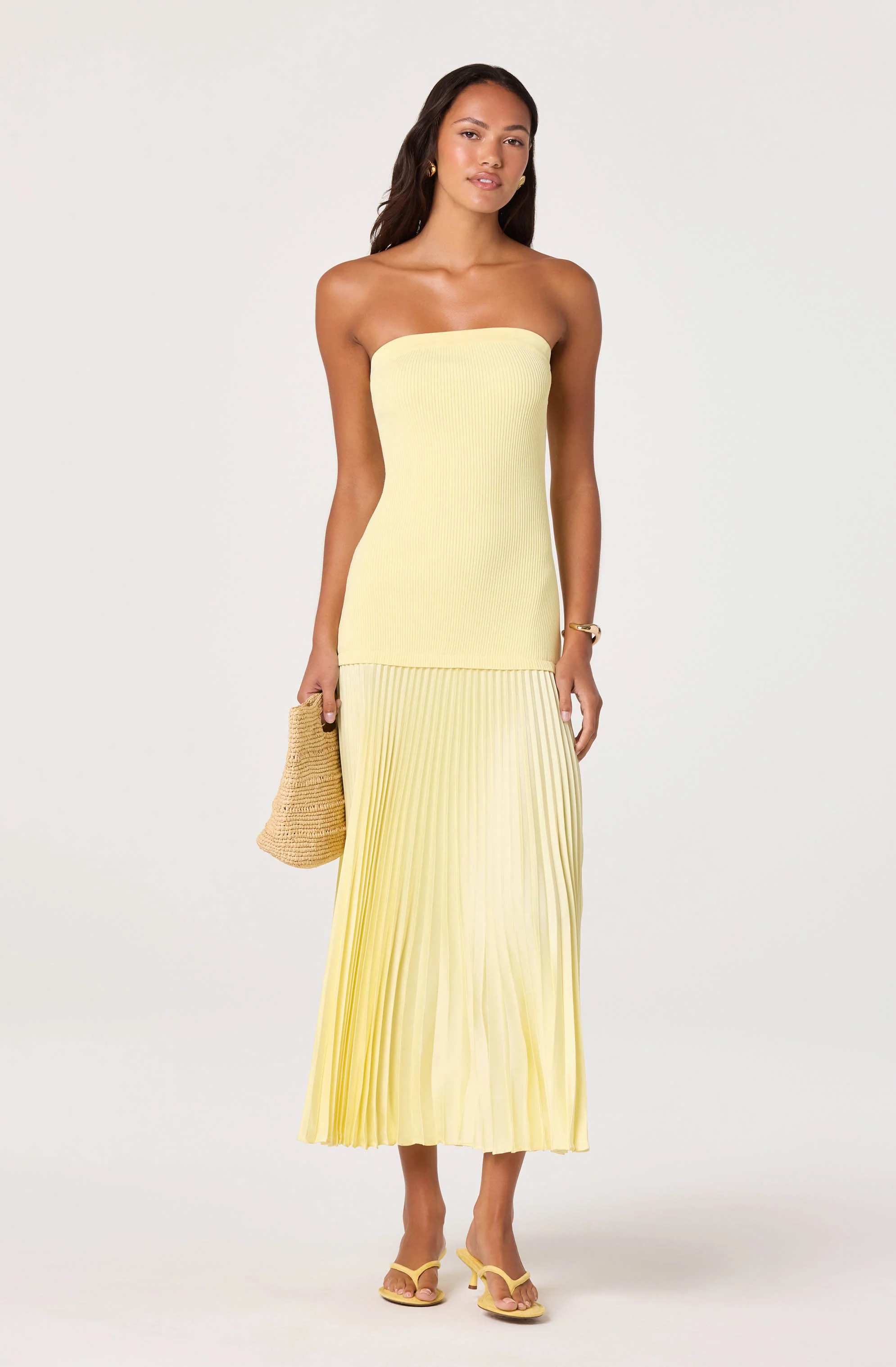 Selune Mixed Media Maxi Dress - Image 6