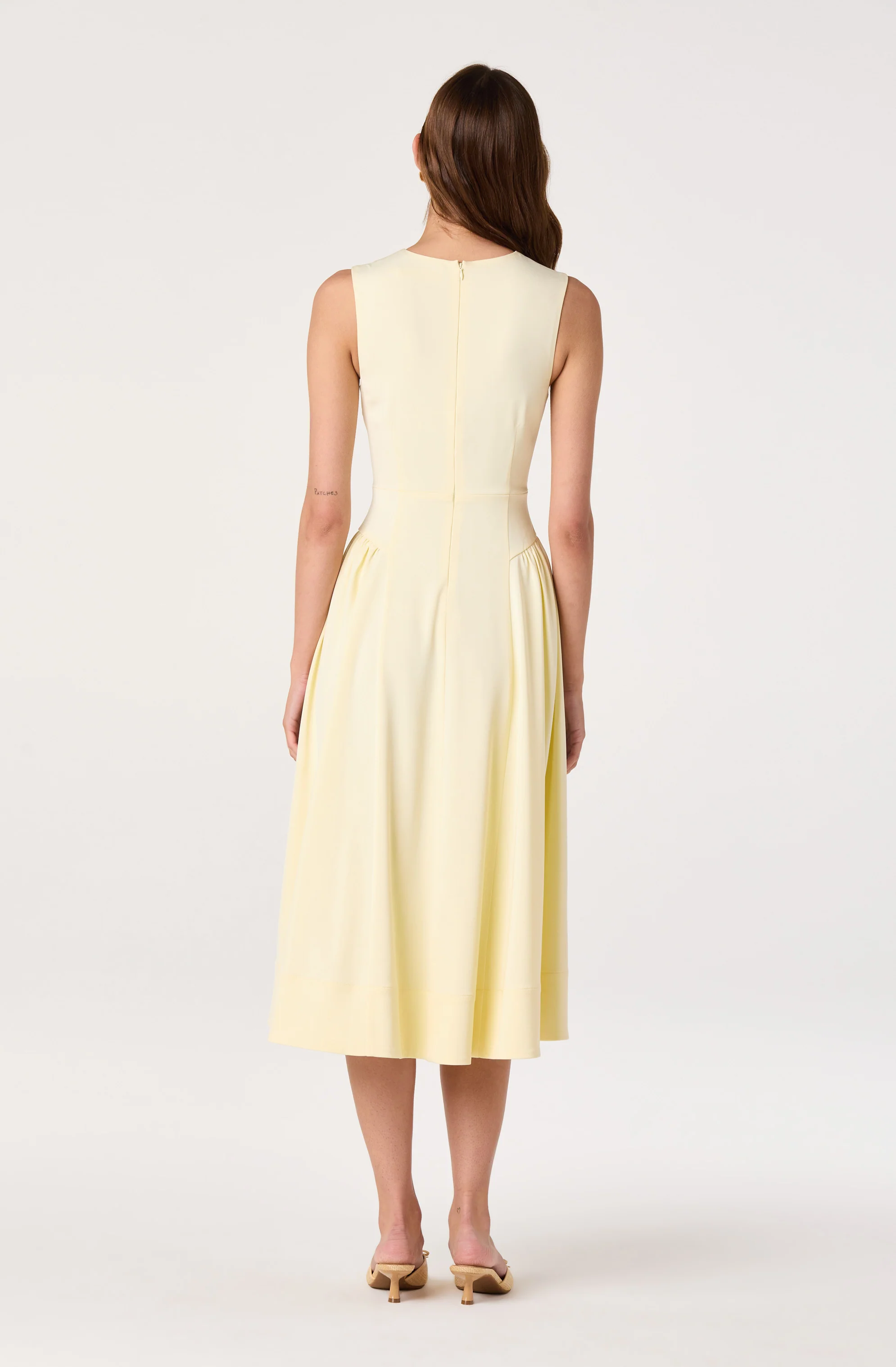 Seraphina Pleated Twist Corset Midi Dress - Image 3