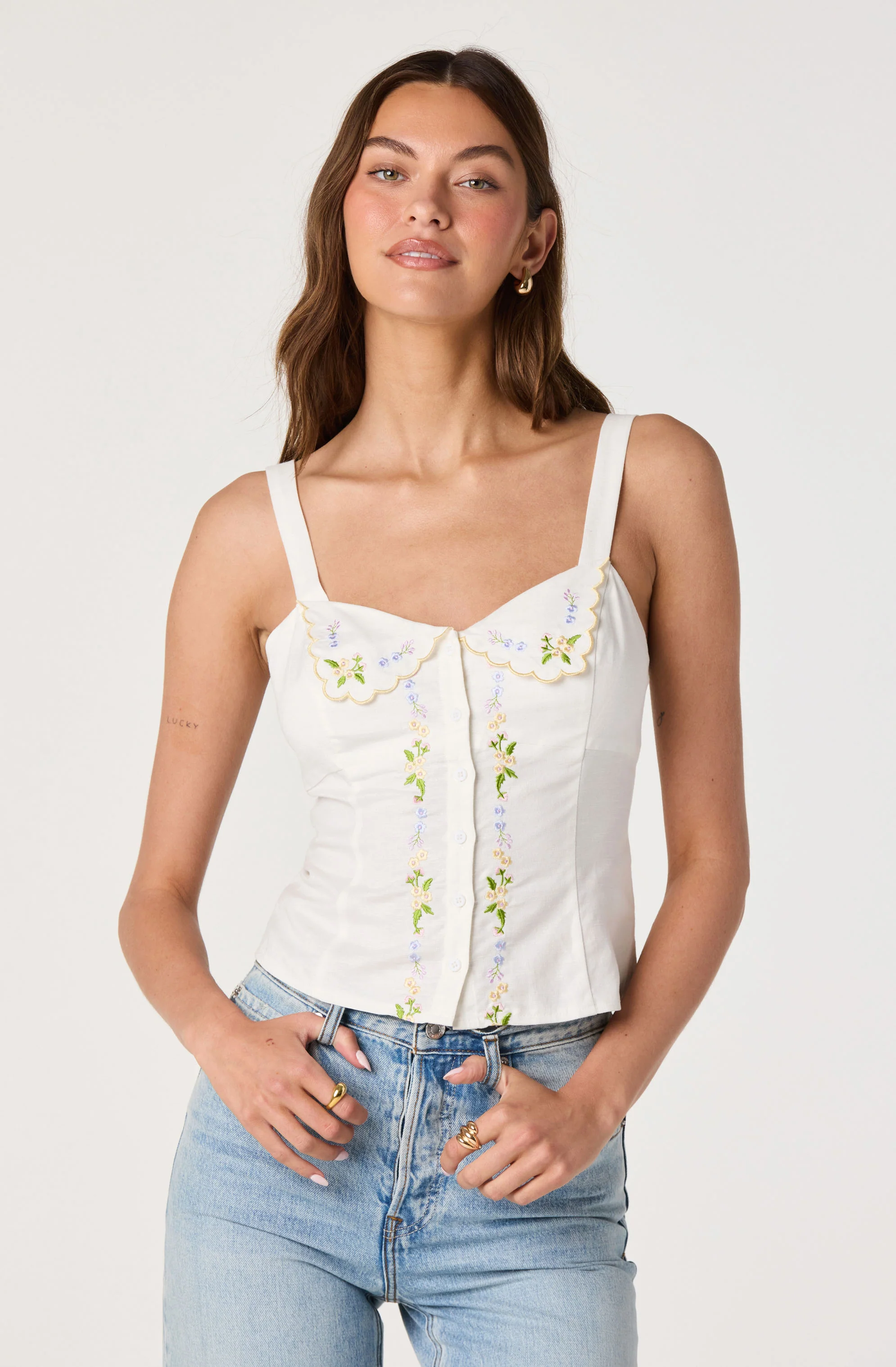 Shaya Floral Embroidered Top
