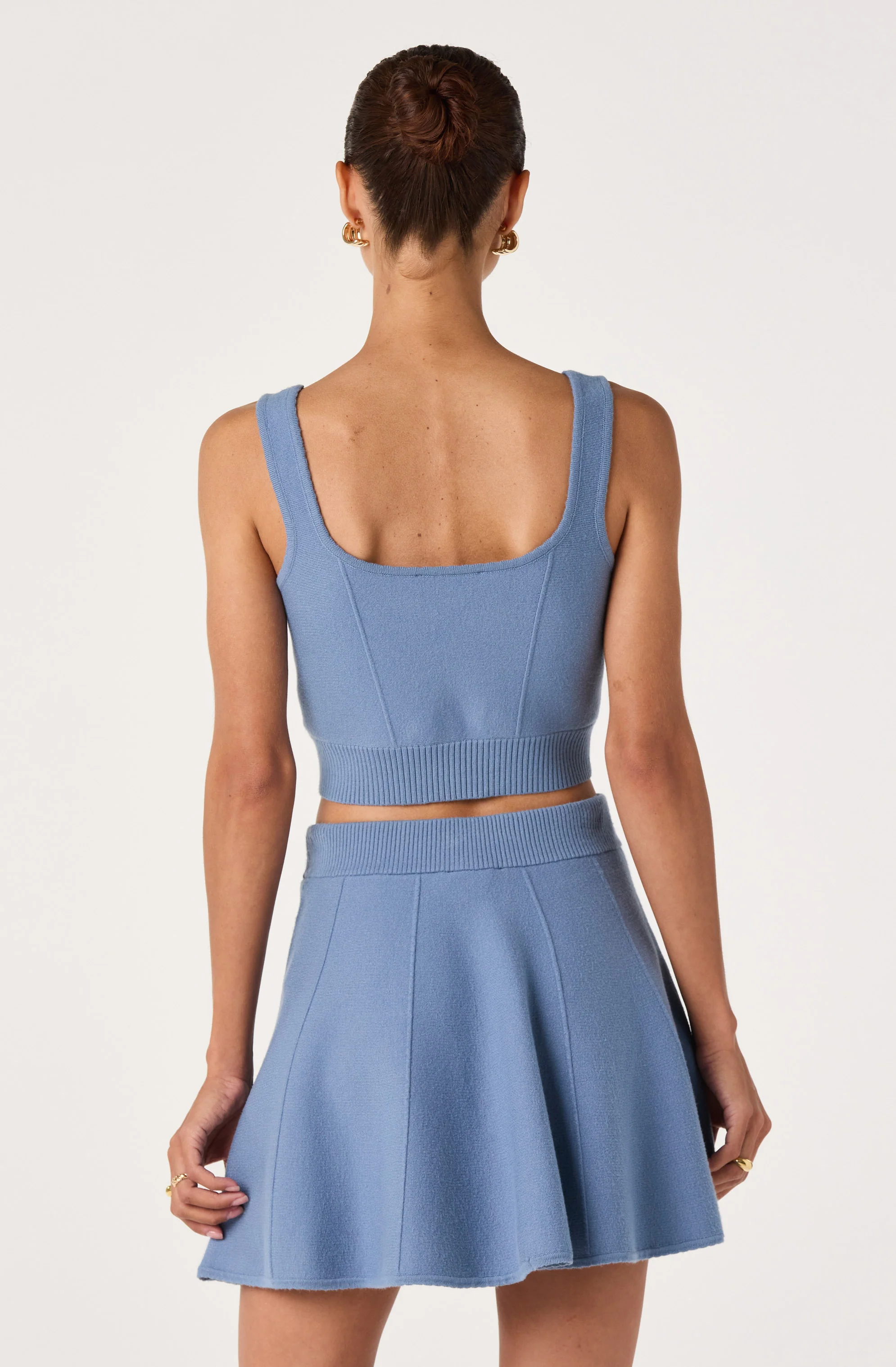 Shaylla Ribbed Square-Neck Cropped Tank - Image 4