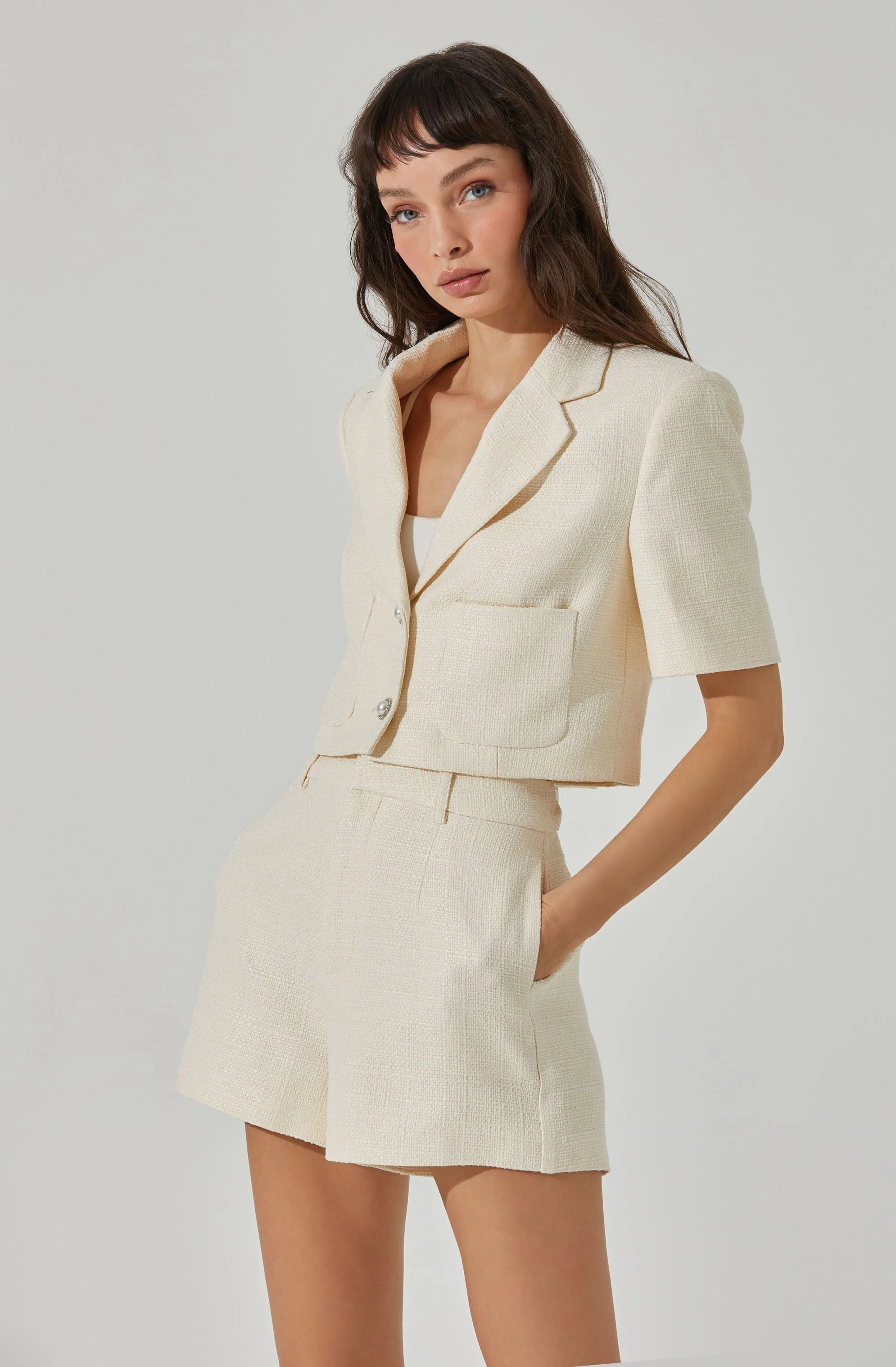 Siarah Tweed Cropped Jacket - Image 3