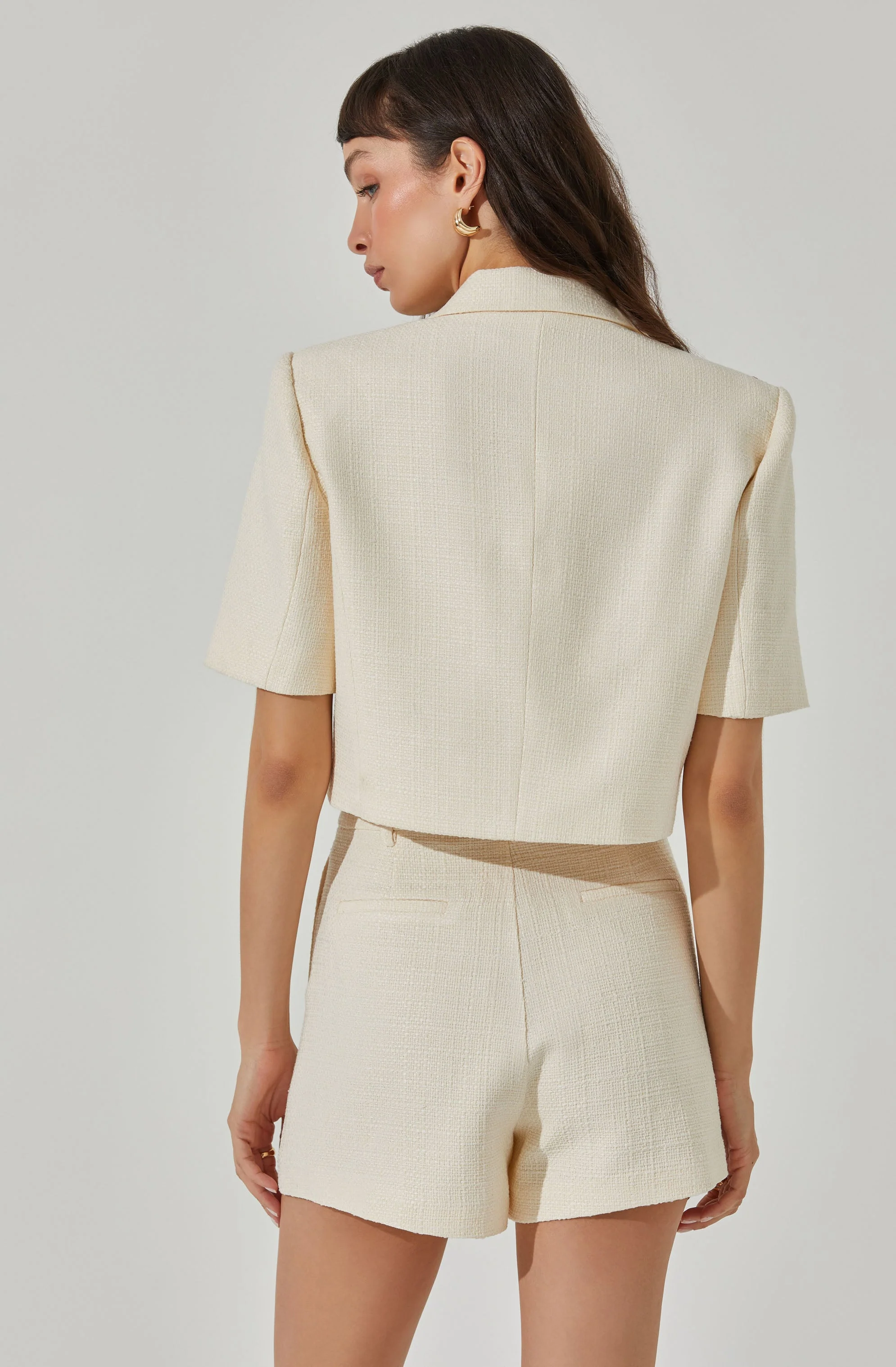 Siarah Tweed Cropped Jacket - Image 6