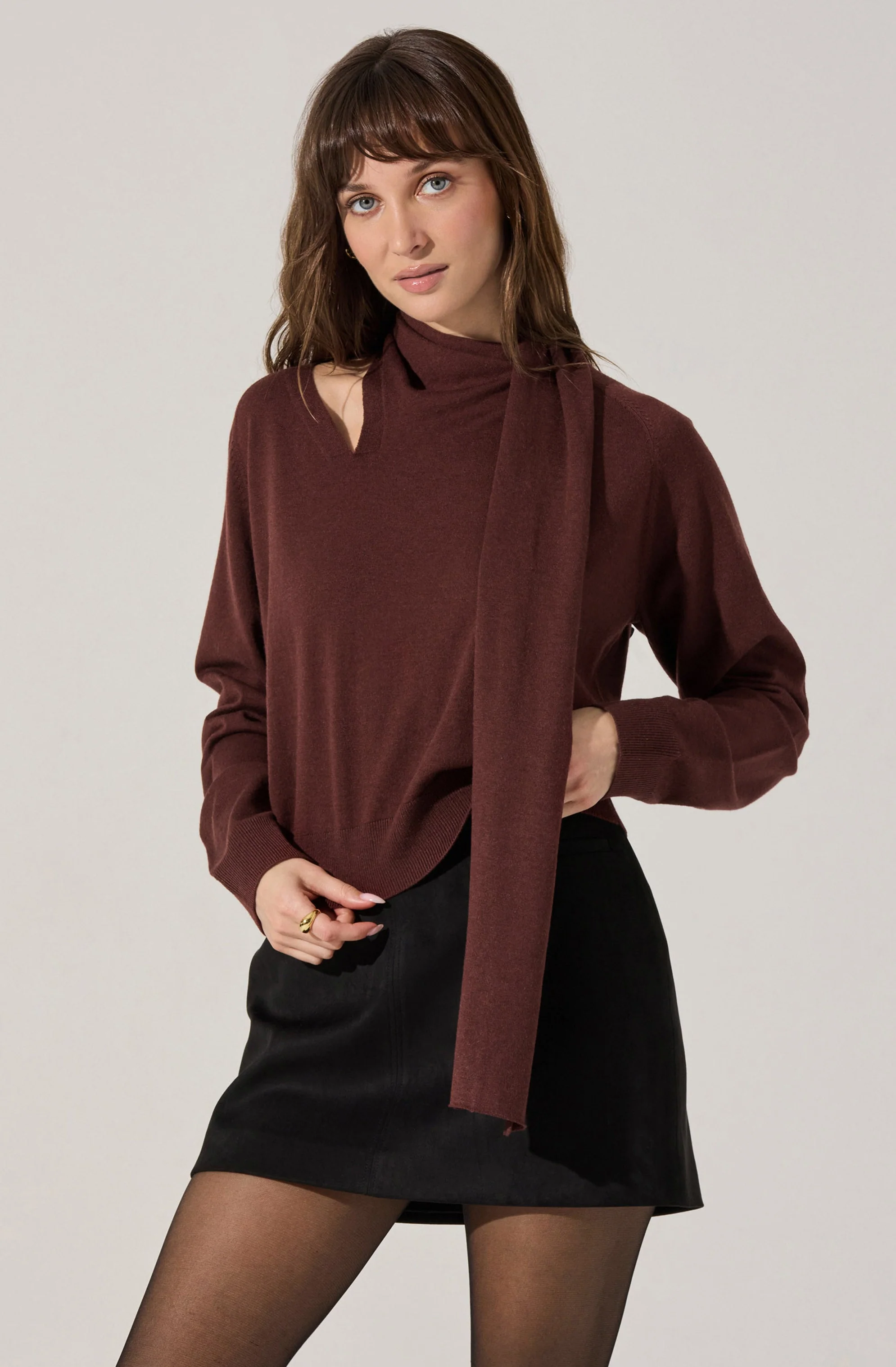 Silvana Cutout Scarf Sweater - Image 12