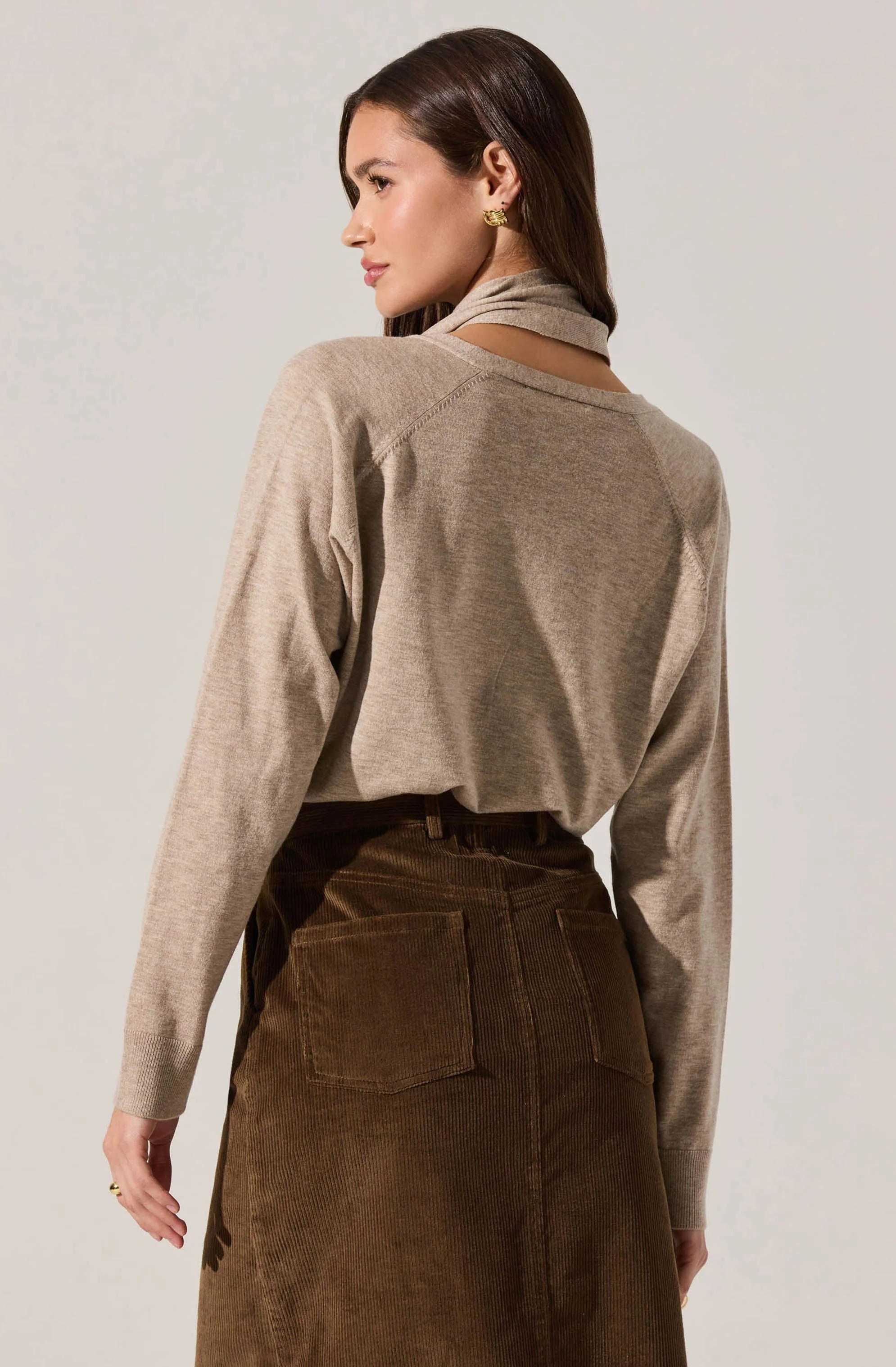 Silvana Cutout Scarf Sweater - Image 2