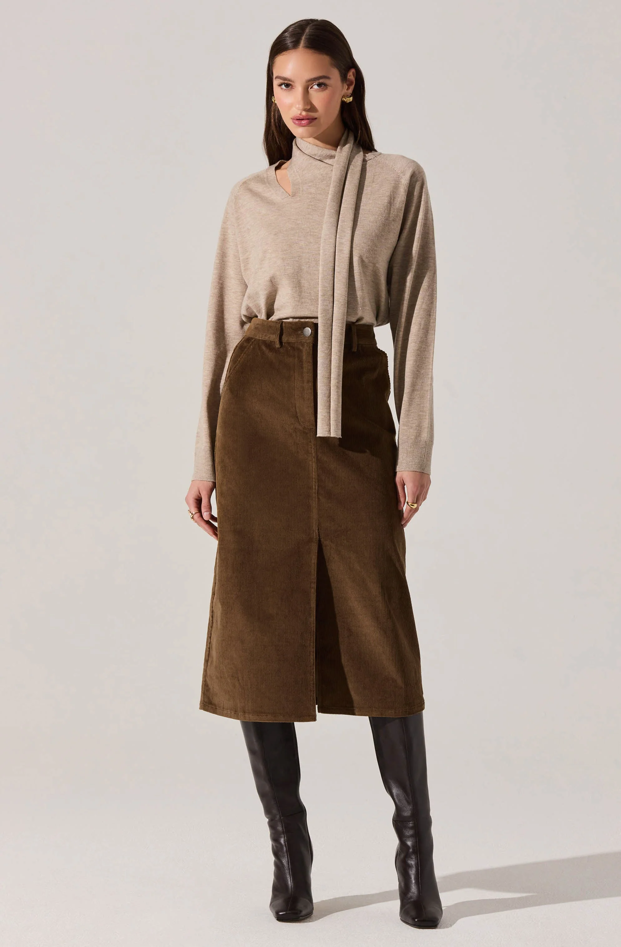 Silvana Cutout Scarf Sweater - Image 3