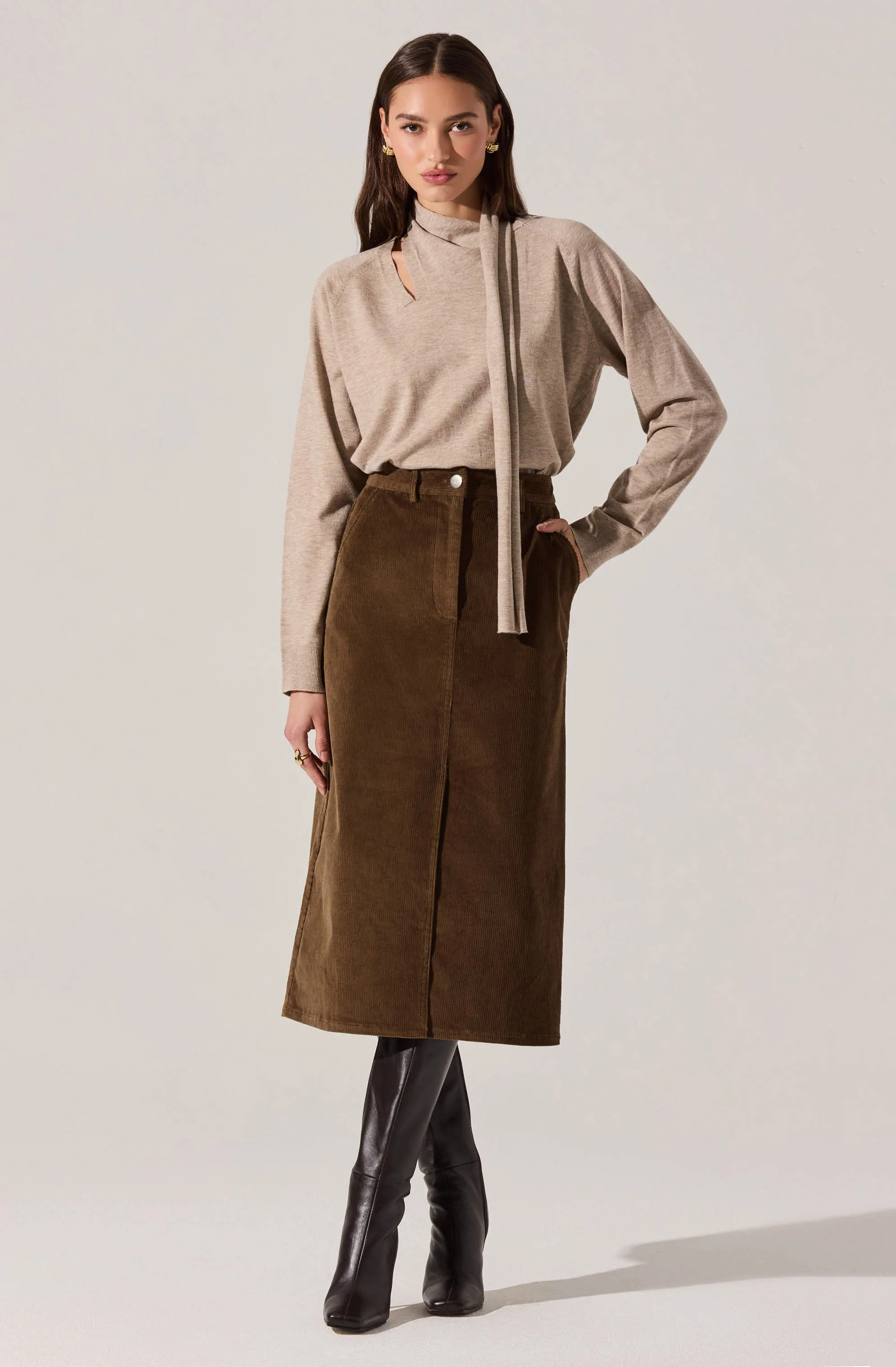 Silvana Cutout Scarf Sweater - Image 6