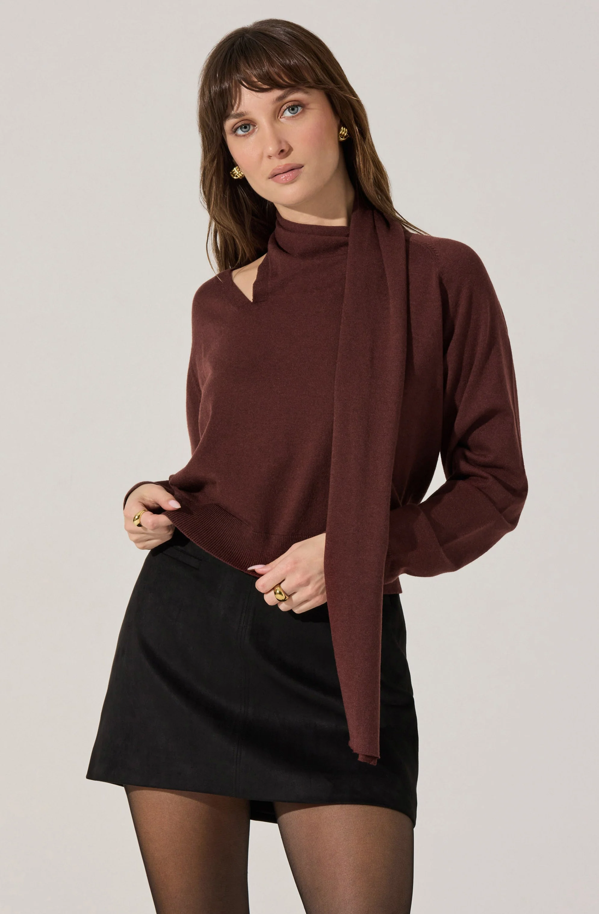 Silvana Cutout Scarf Sweater - Image 7