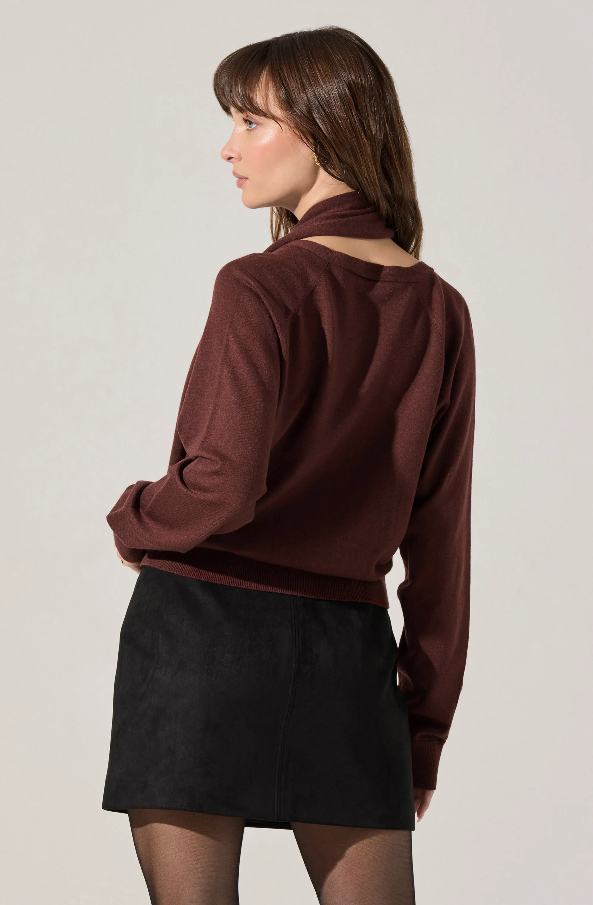 Silvana Cutout Scarf Sweater - Image 8
