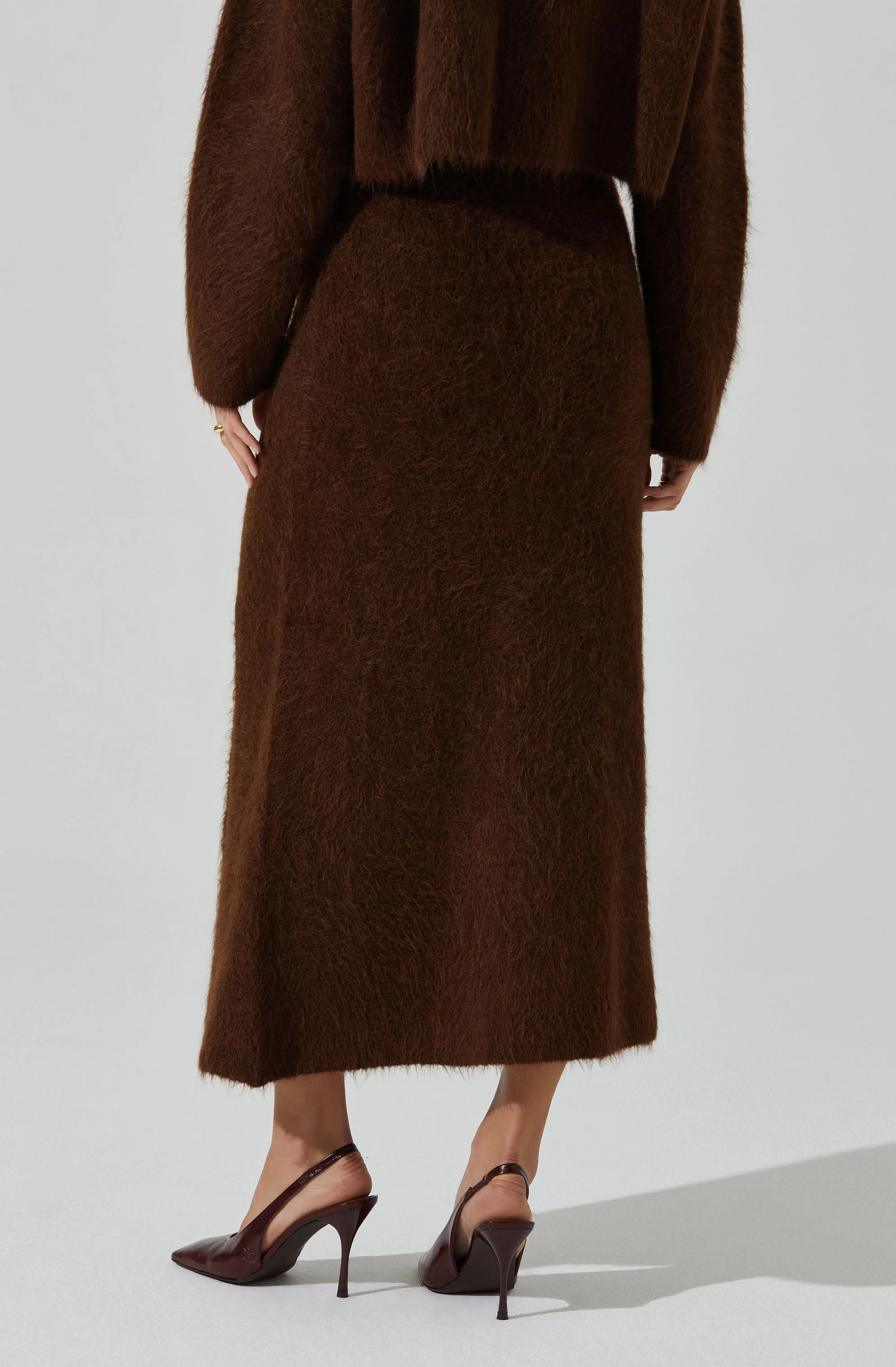 Sinisa Brushed Wool Midi Skirt - Image 4