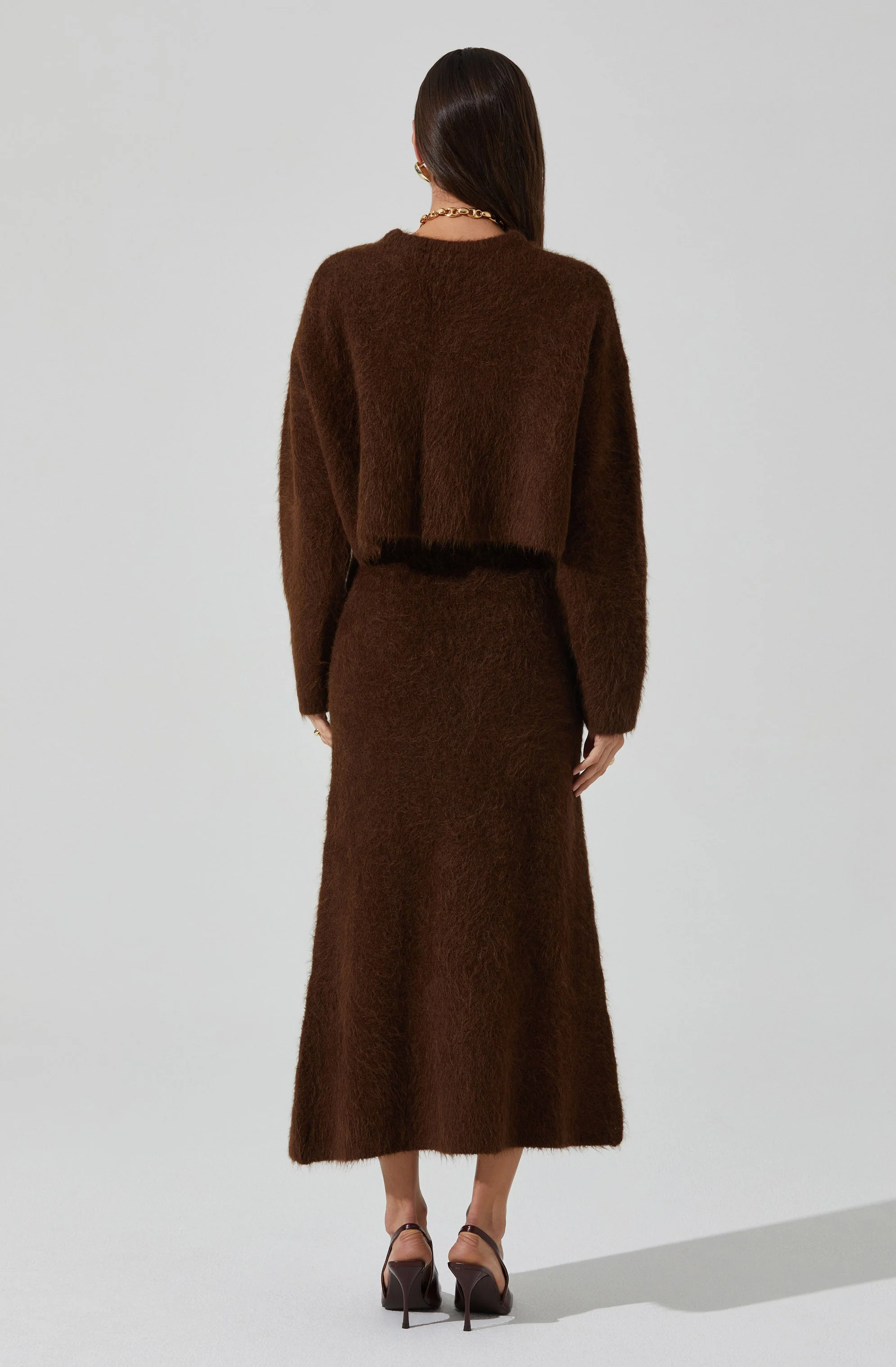 Sinisa Brushed Wool Midi Skirt - Image 5
