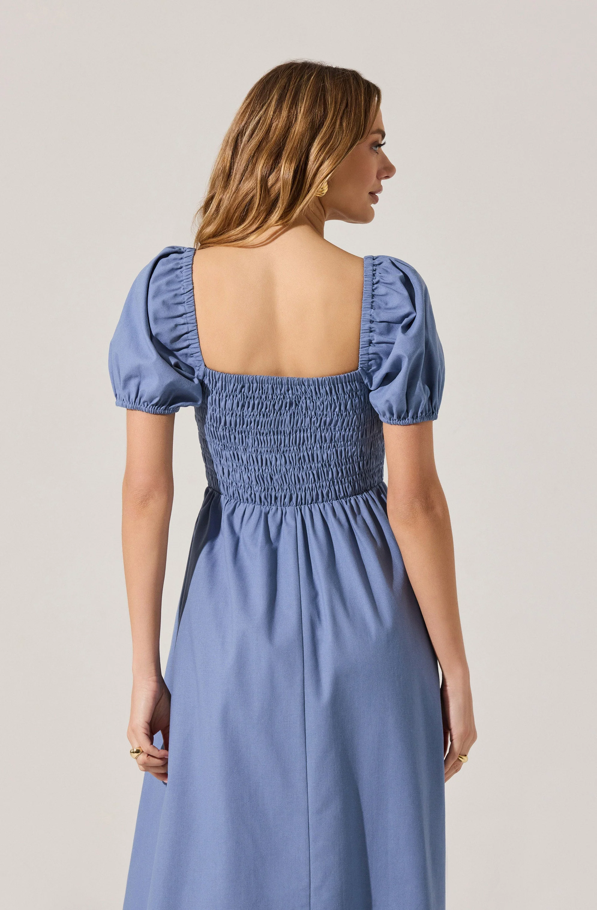 Smocked Bow Midi Dress - Image 22