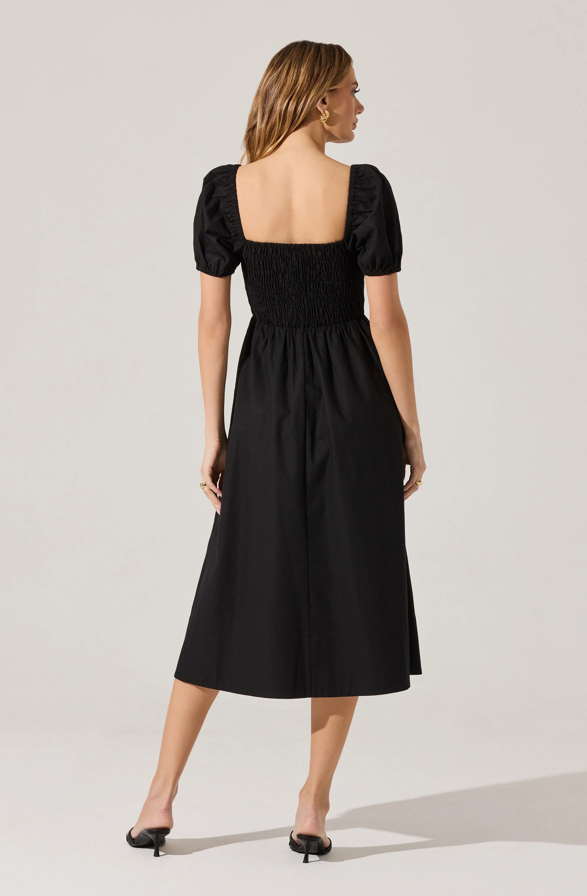 Smocked Bow Midi Dress - Image 29