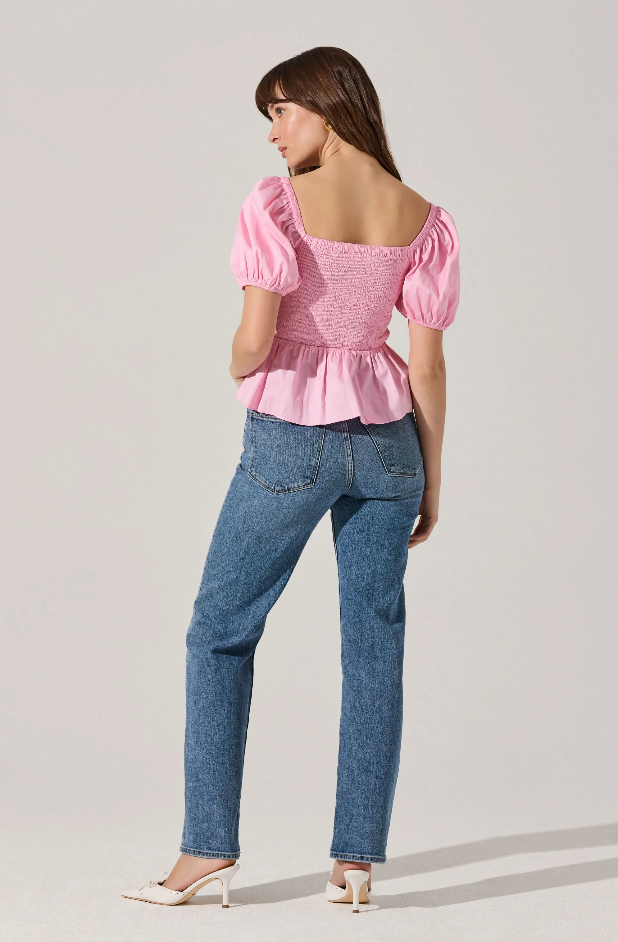 Bow Front Peplum Top - Image 11