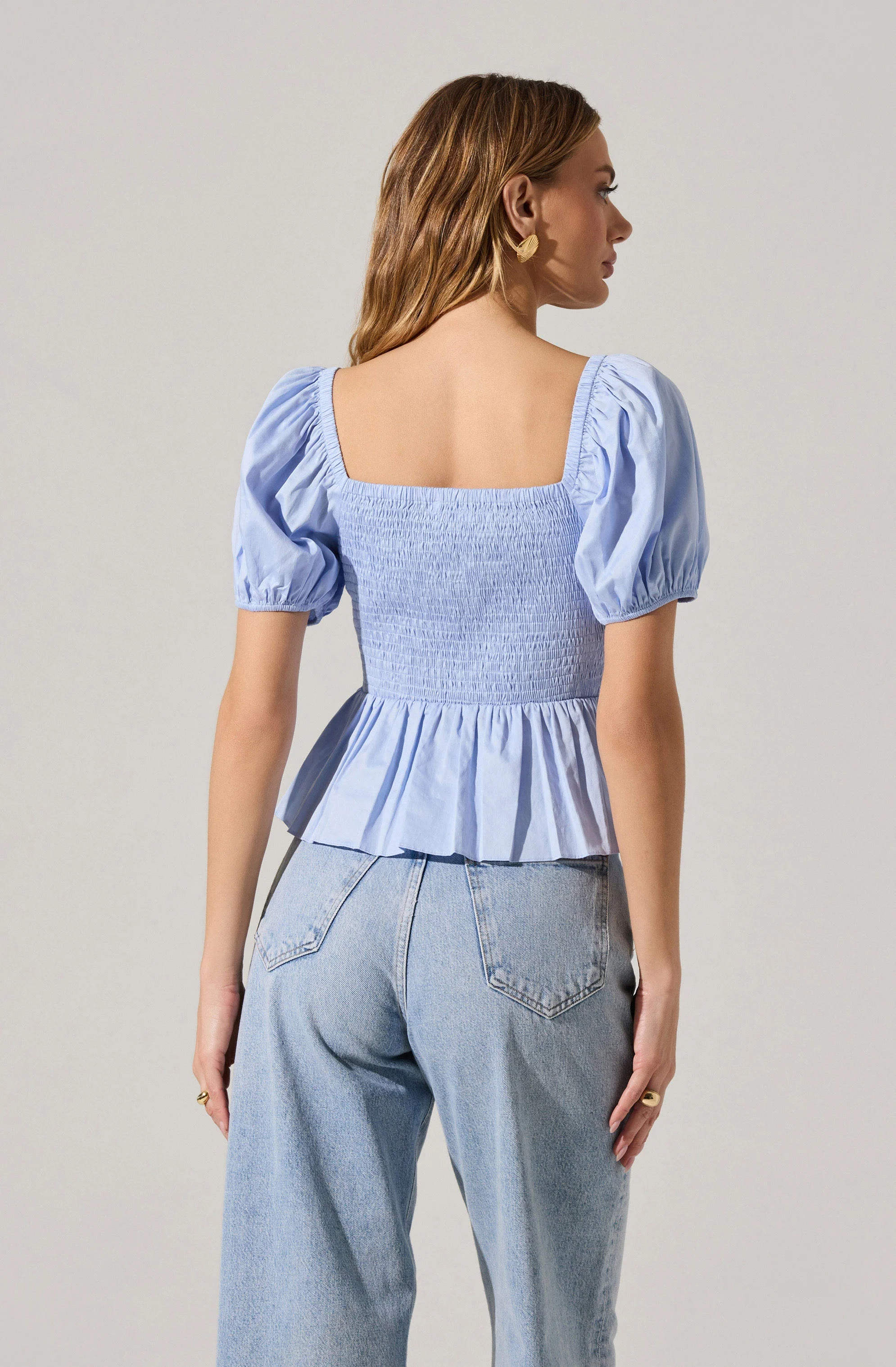 Bow Front Peplum Top - Image 21