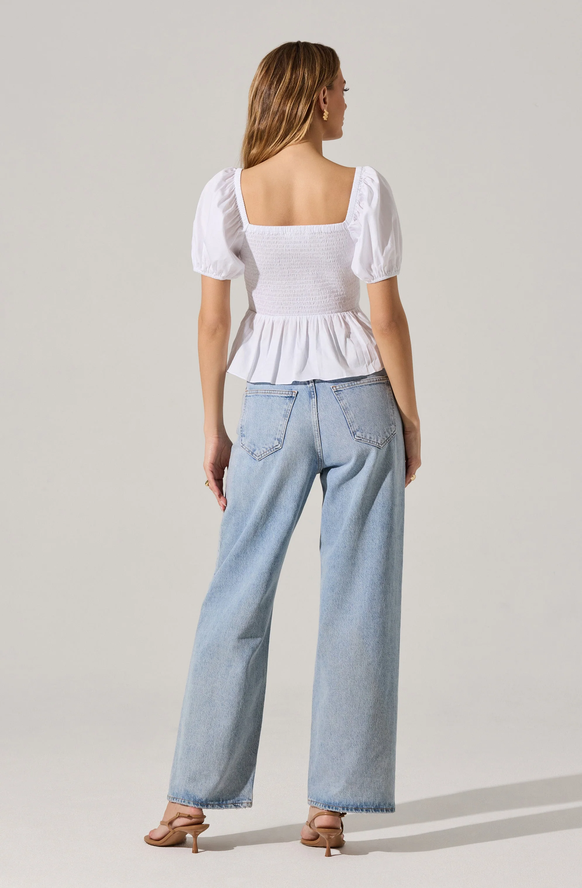 Bow Front Peplum Top - Image 26