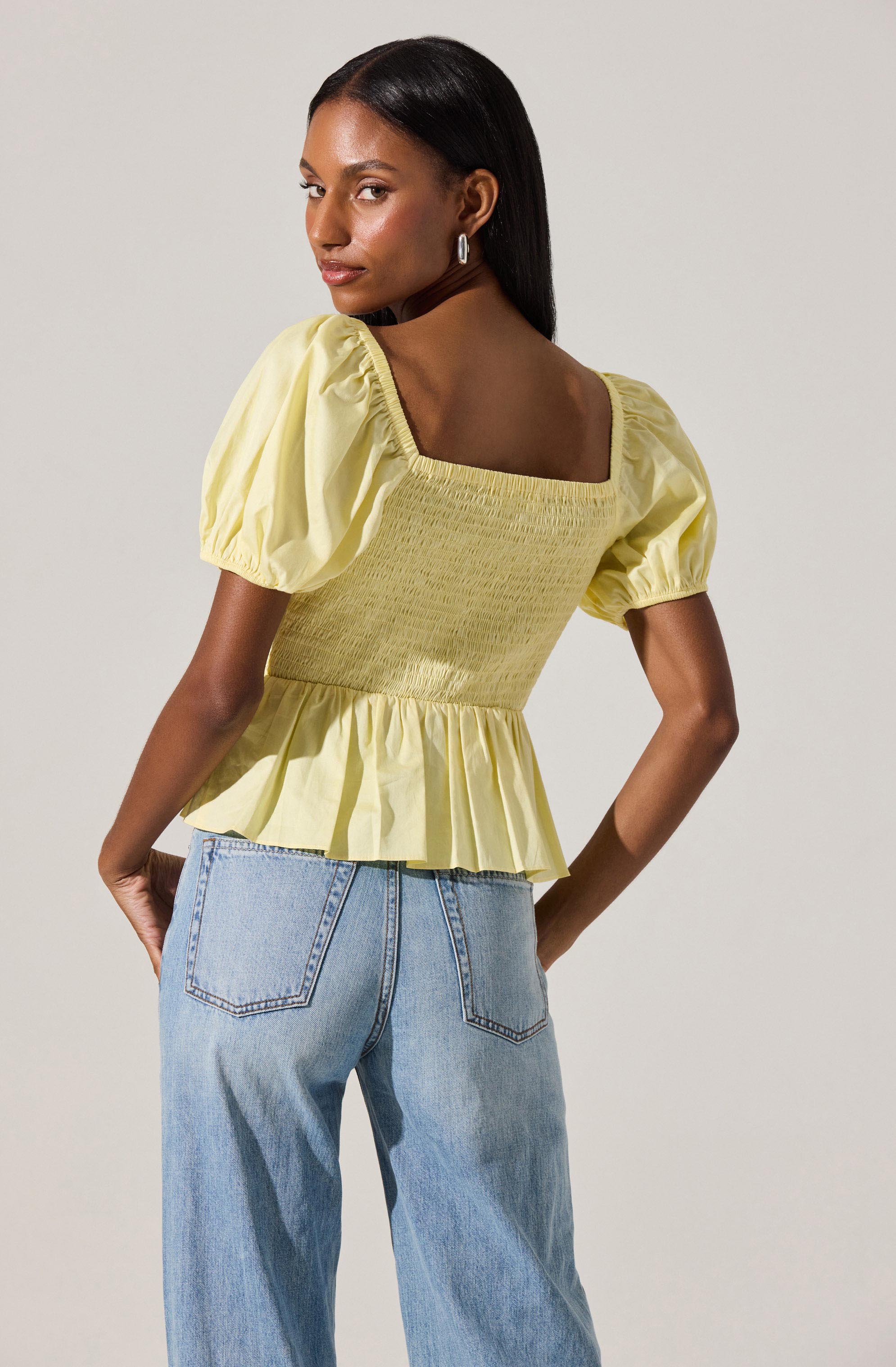 Bow Front Peplum Top - Image 6