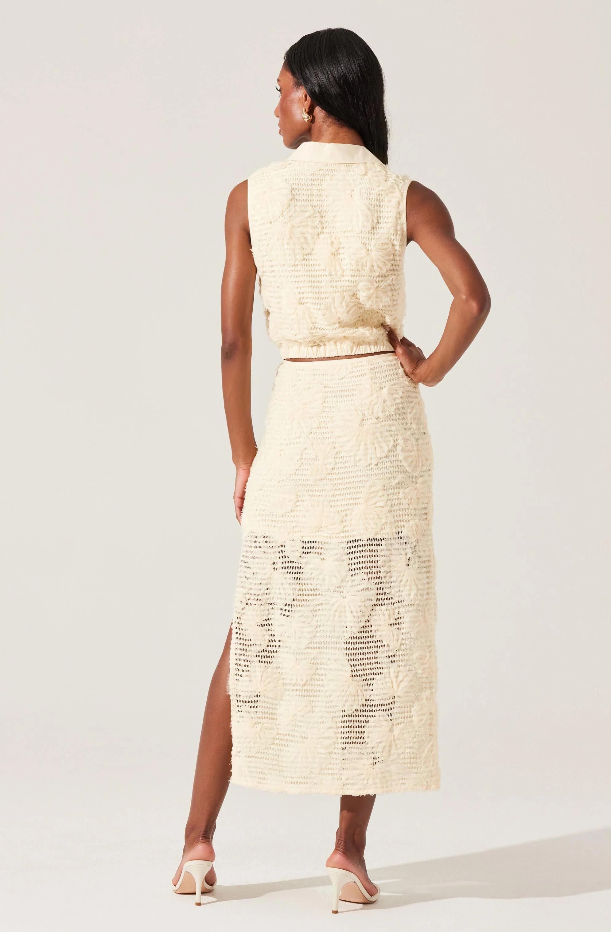 Sol Textured Floral Knit Top - Image 6
