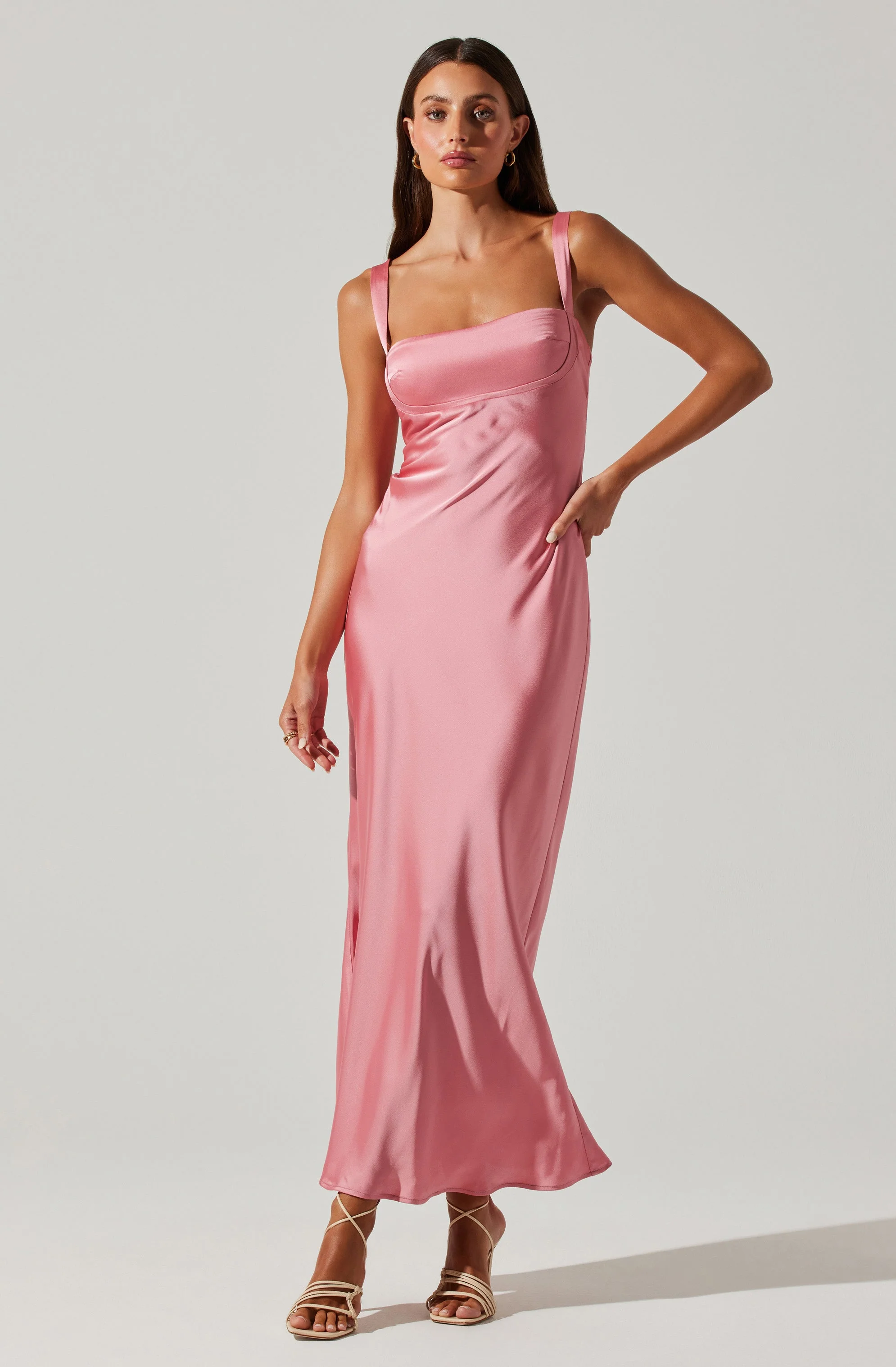 Stacie Satin Maxi Dress - Image 19