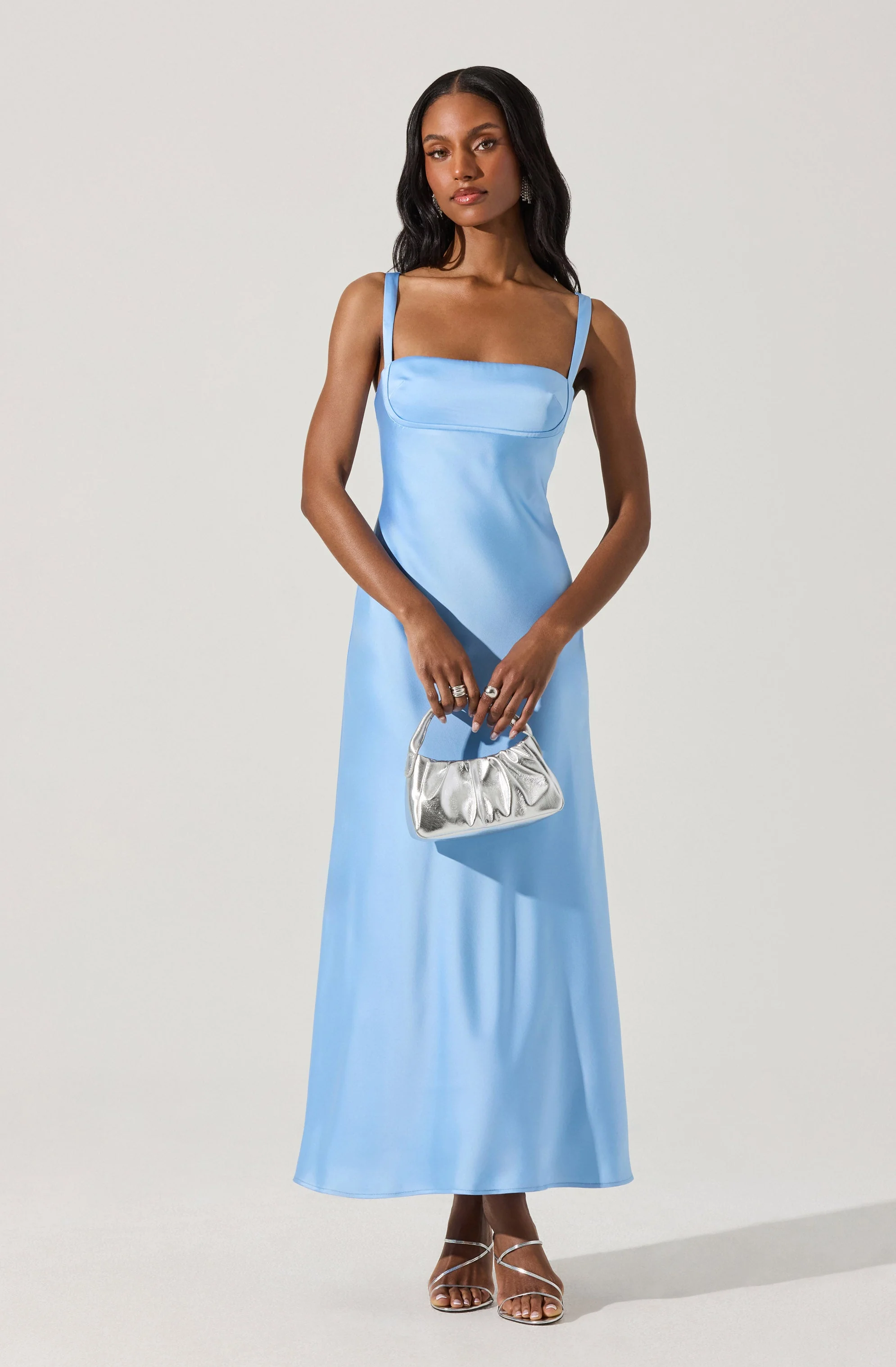 Stacie Satin Maxi Dress - Image 7