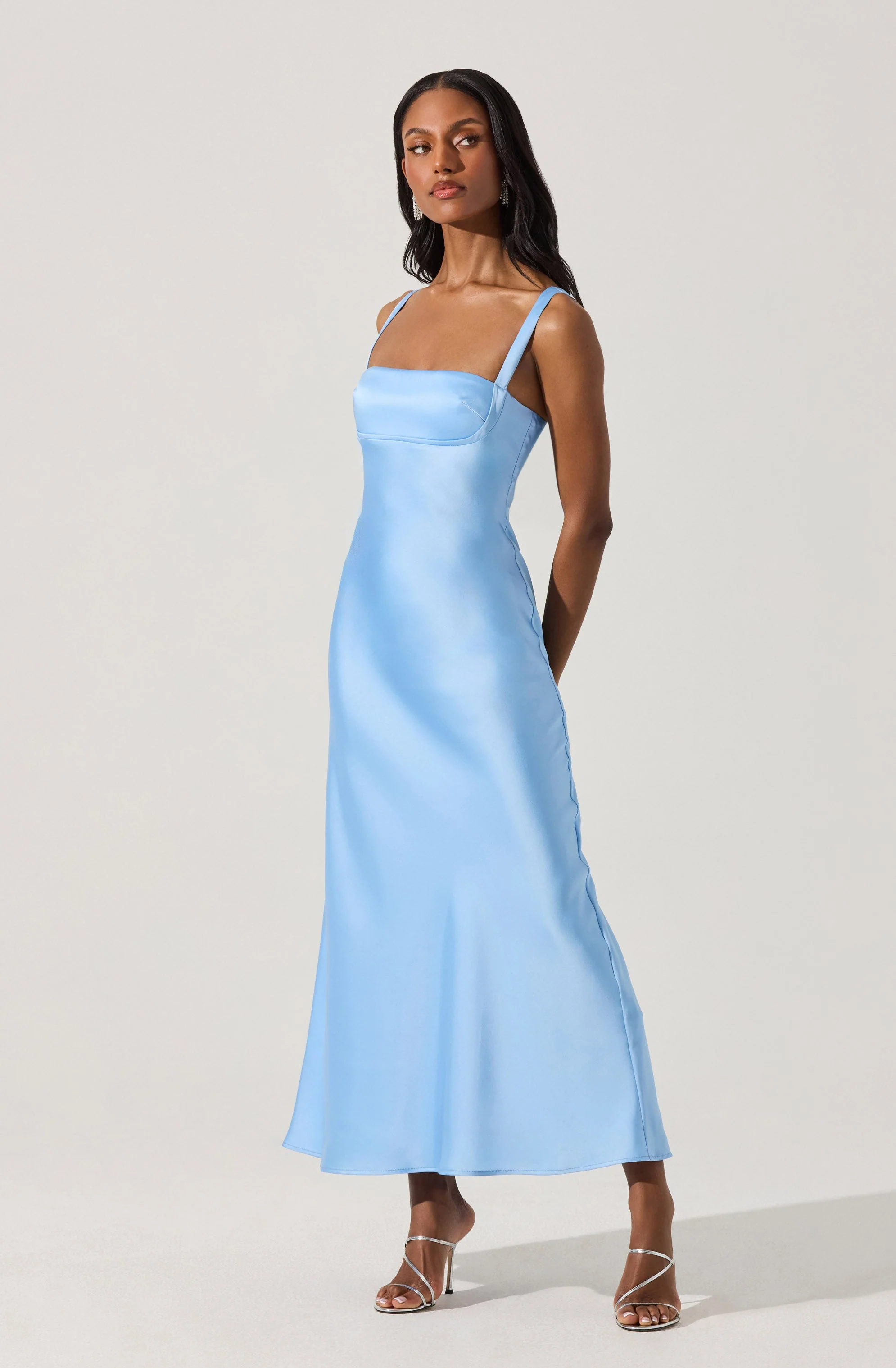 Stacie Satin Maxi Dress - Image 9