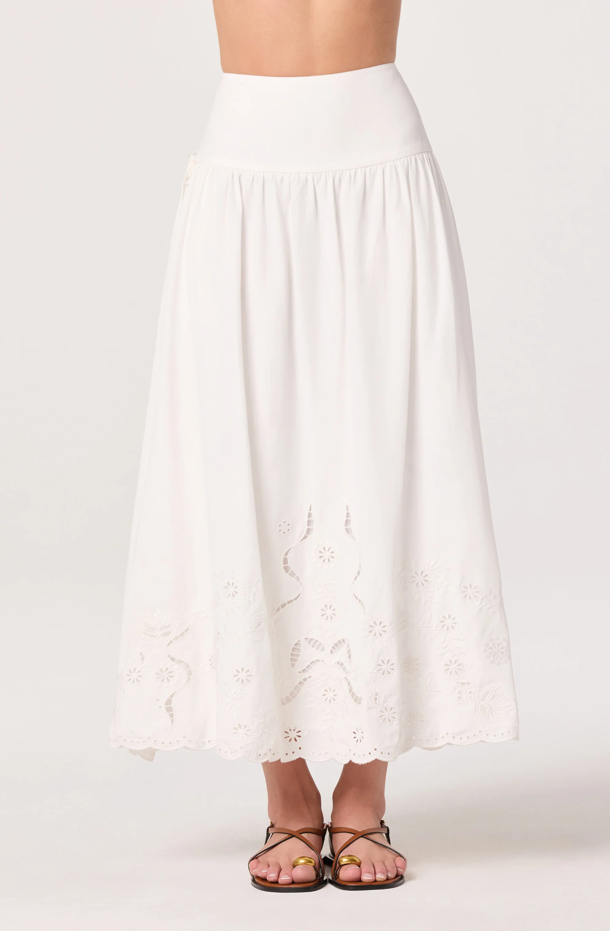 Stevie Embroidered Midi Skirt - Image 2